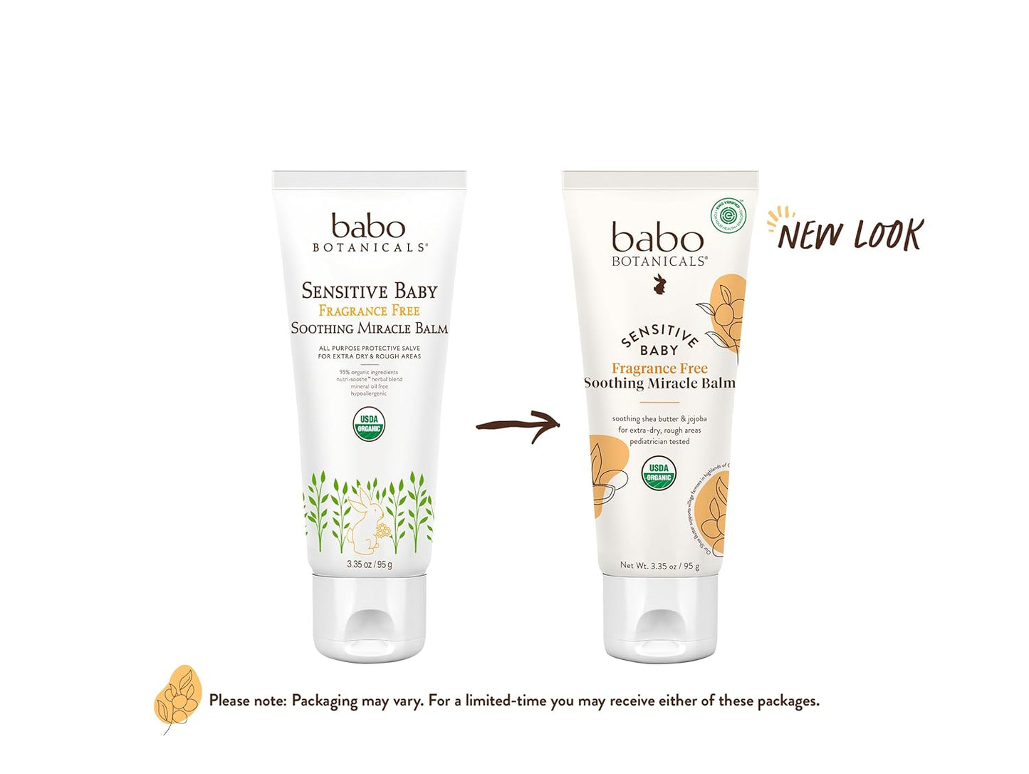 Babo Botanicals Sensitive Baby Fragrance-Free Soothing Miracle Balm -3.35 oz