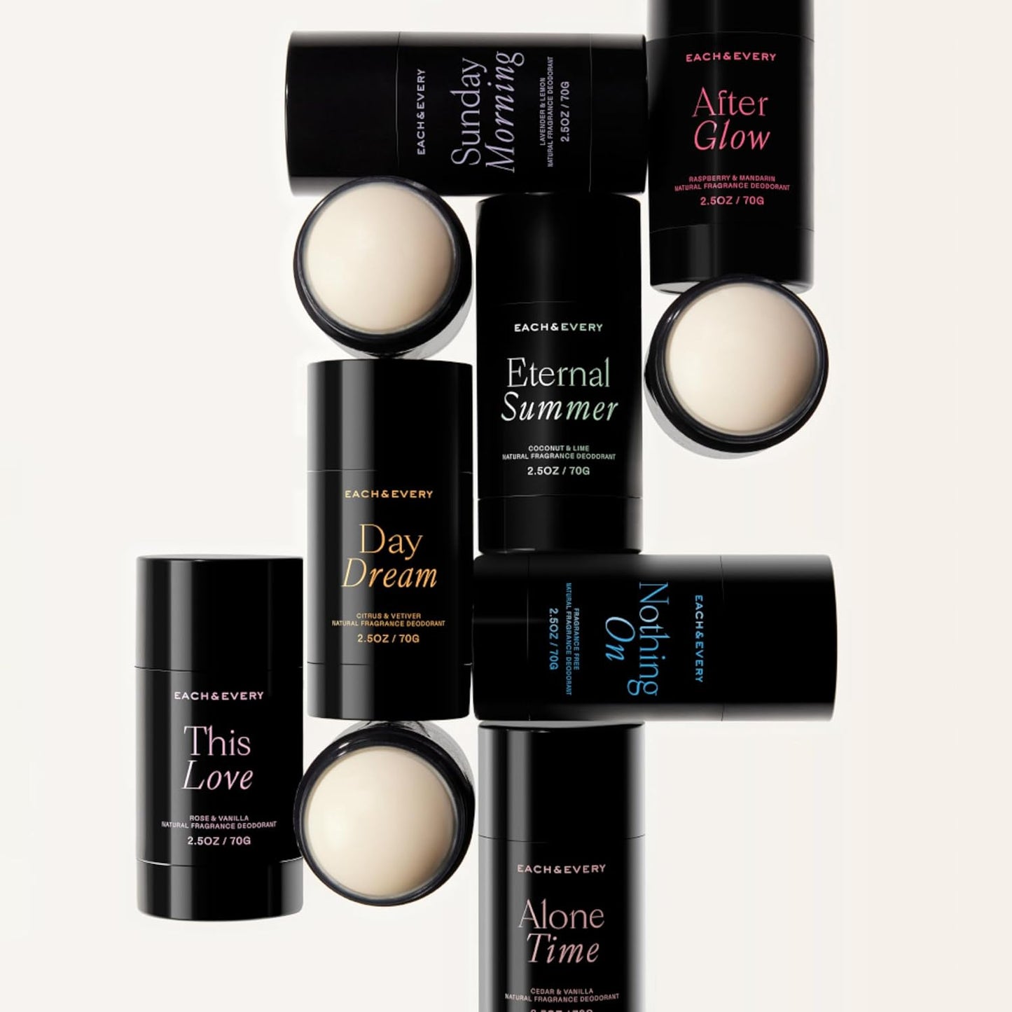 Each & Every All Natural Deodorant - Multiple Scents (3 Pack, 2.5oz)