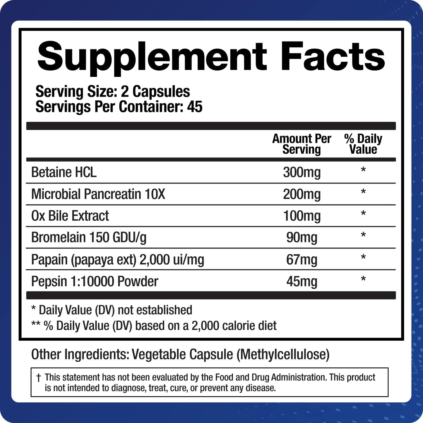Digestive Enzymes Supplement (90 Capsules) Support Digestion