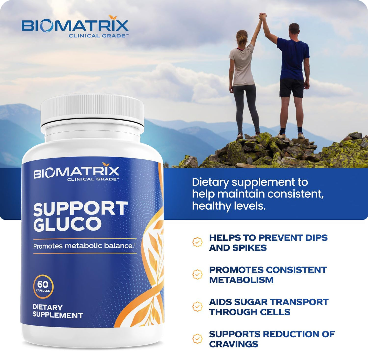 BioMatrix Metabolism Supplement for Men and Women, Cinnamon,60 Capsules