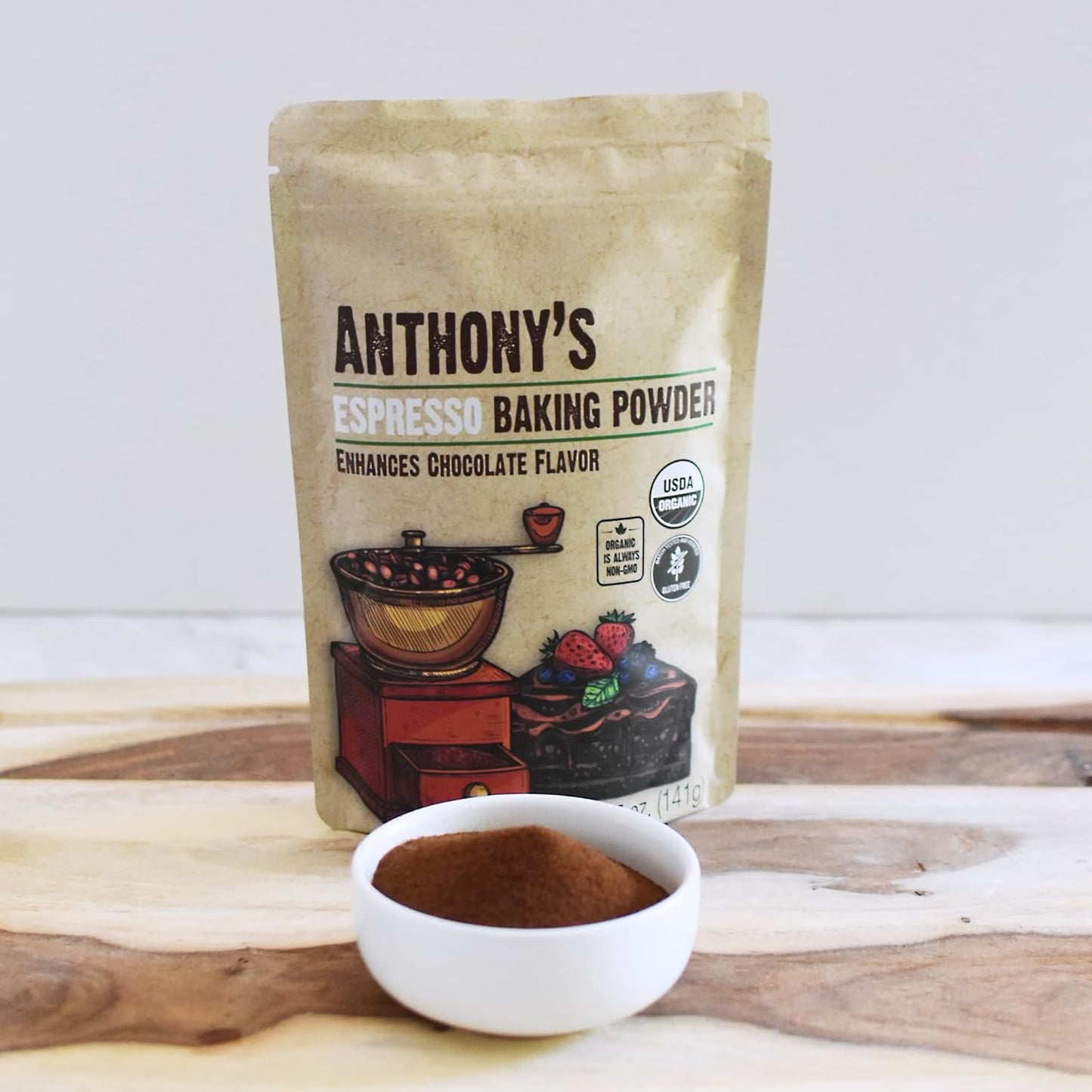 Anthony's Organic Espresso Baking Powder, 5 oz