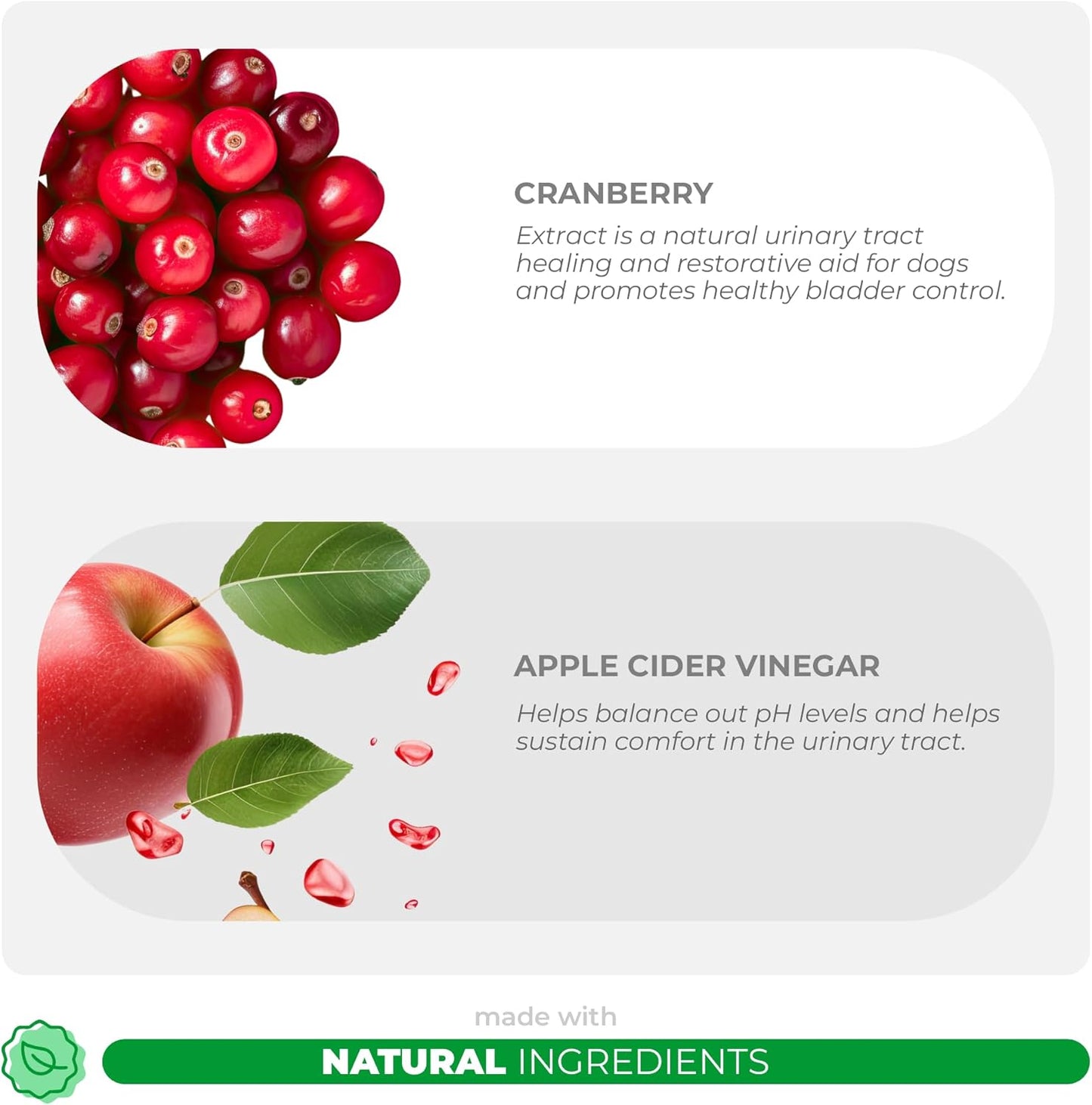 Coco and Luna Cranberry for Dogs - Urinary Tract Support,120 chewable Tablets