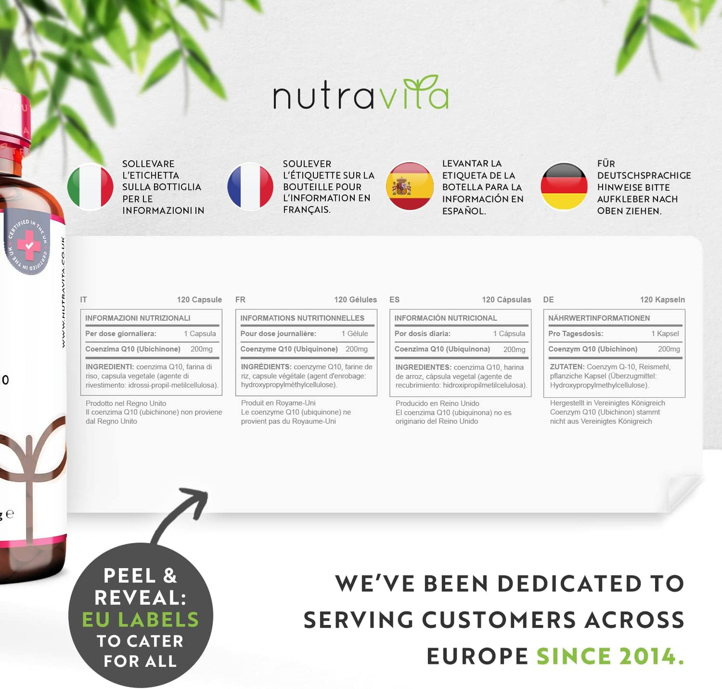 CoQ10 - 120 Vegan Capsules of High Strength Co Enzyme