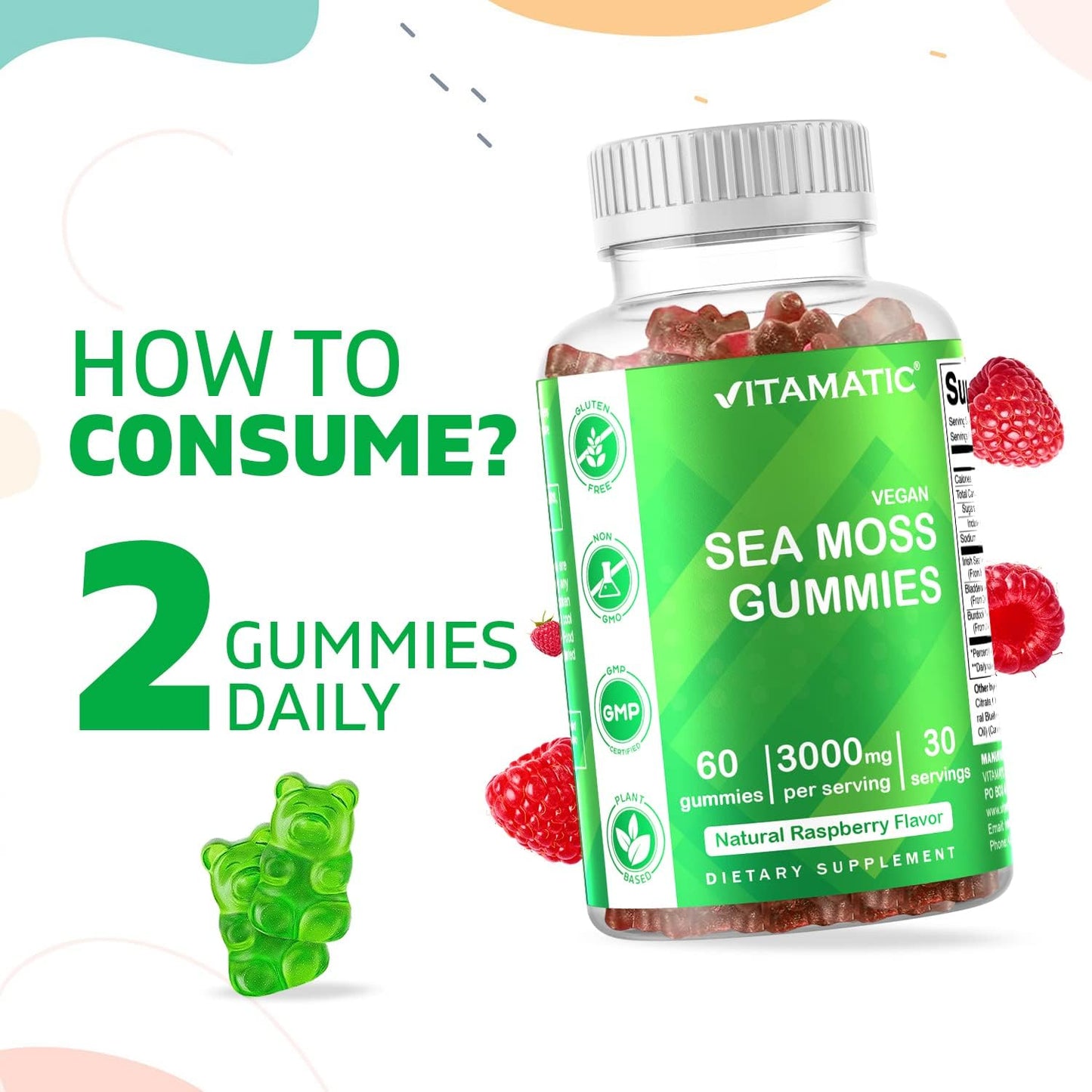 Vitamatic Irish Sea Moss - 60 Vegan Gummies