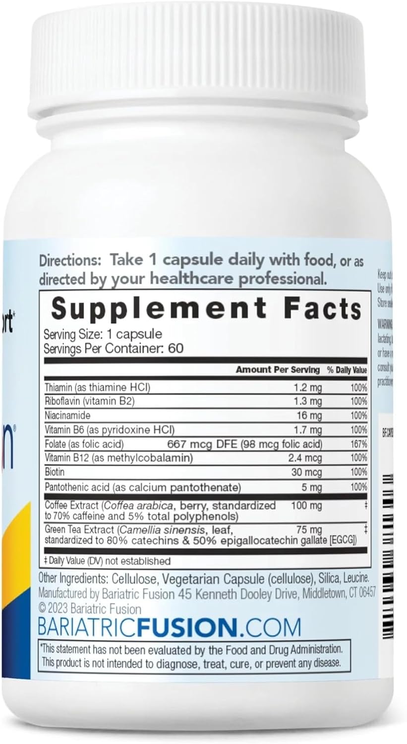 Bariatric Fusion B Vitamins for Energy Support B-Complex with 70mg - 60 Count