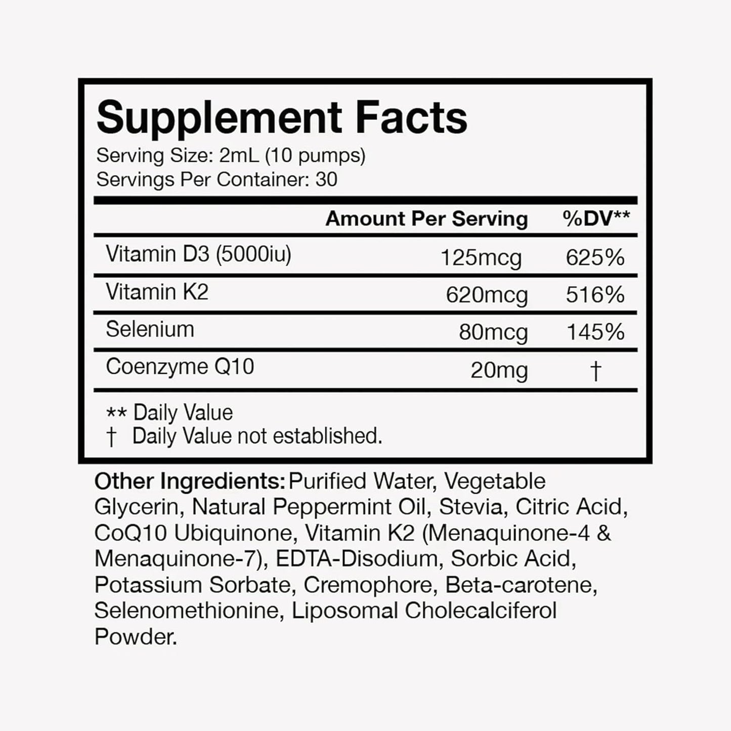 Terra Health Essentials - Liposomal Vitamin D3 + K2 -2 0z