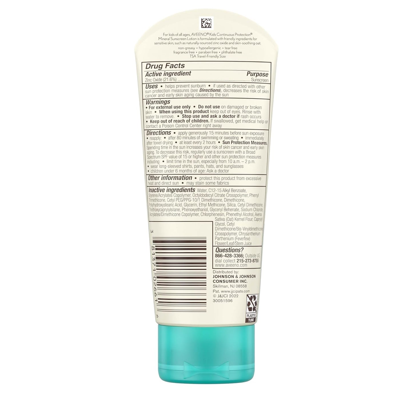 Aveeno Kids Continuous Protection SPF 50 - 3 fl. oz