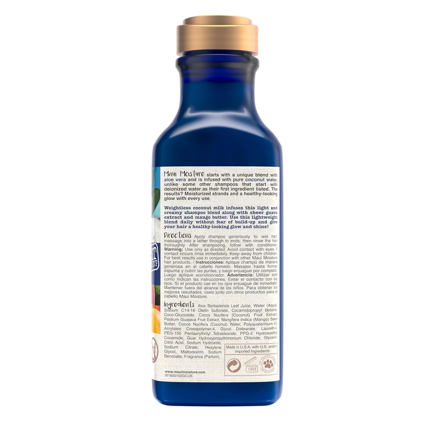 Maui Moisture Nourish & Moisture + Coconut Milk Shampoo -13 fl oz