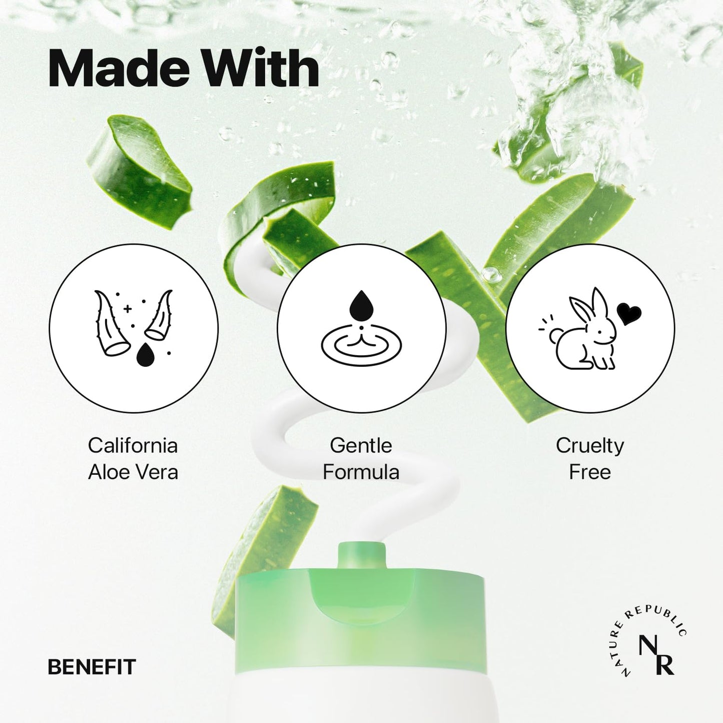 Nature Republic Mild & Moisture Aloe Vera Foam Cleanser - 5.07 fl Oz