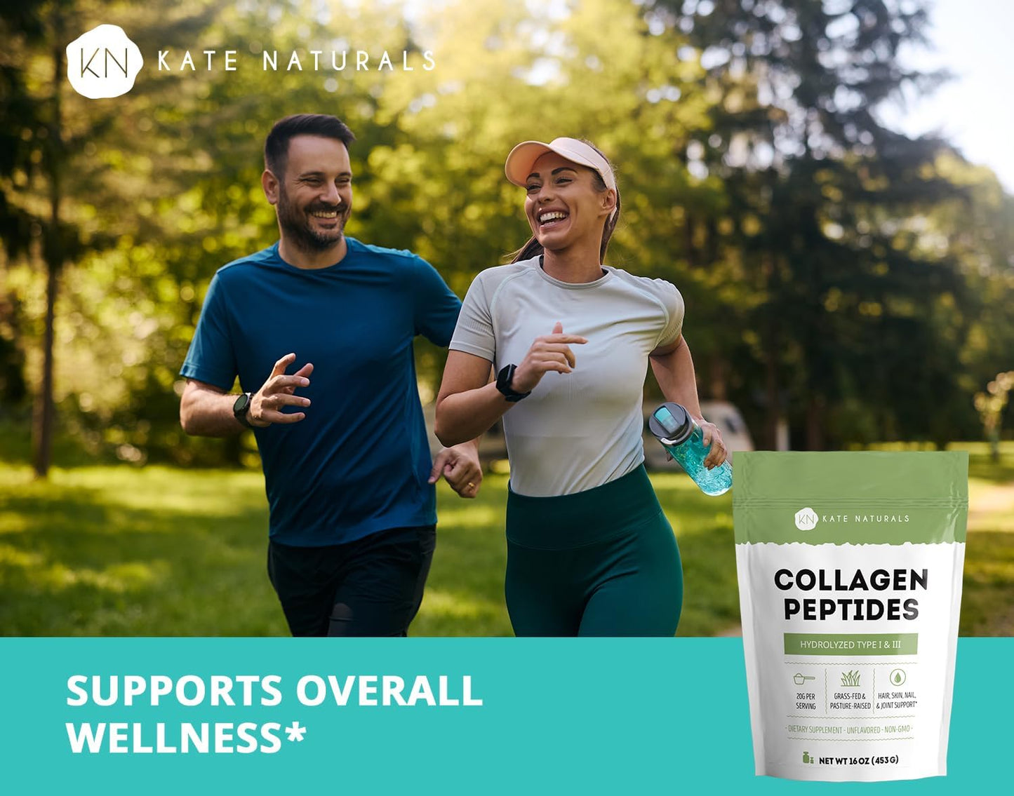Kate Naturals Collagen Peptides Powder - 16oz