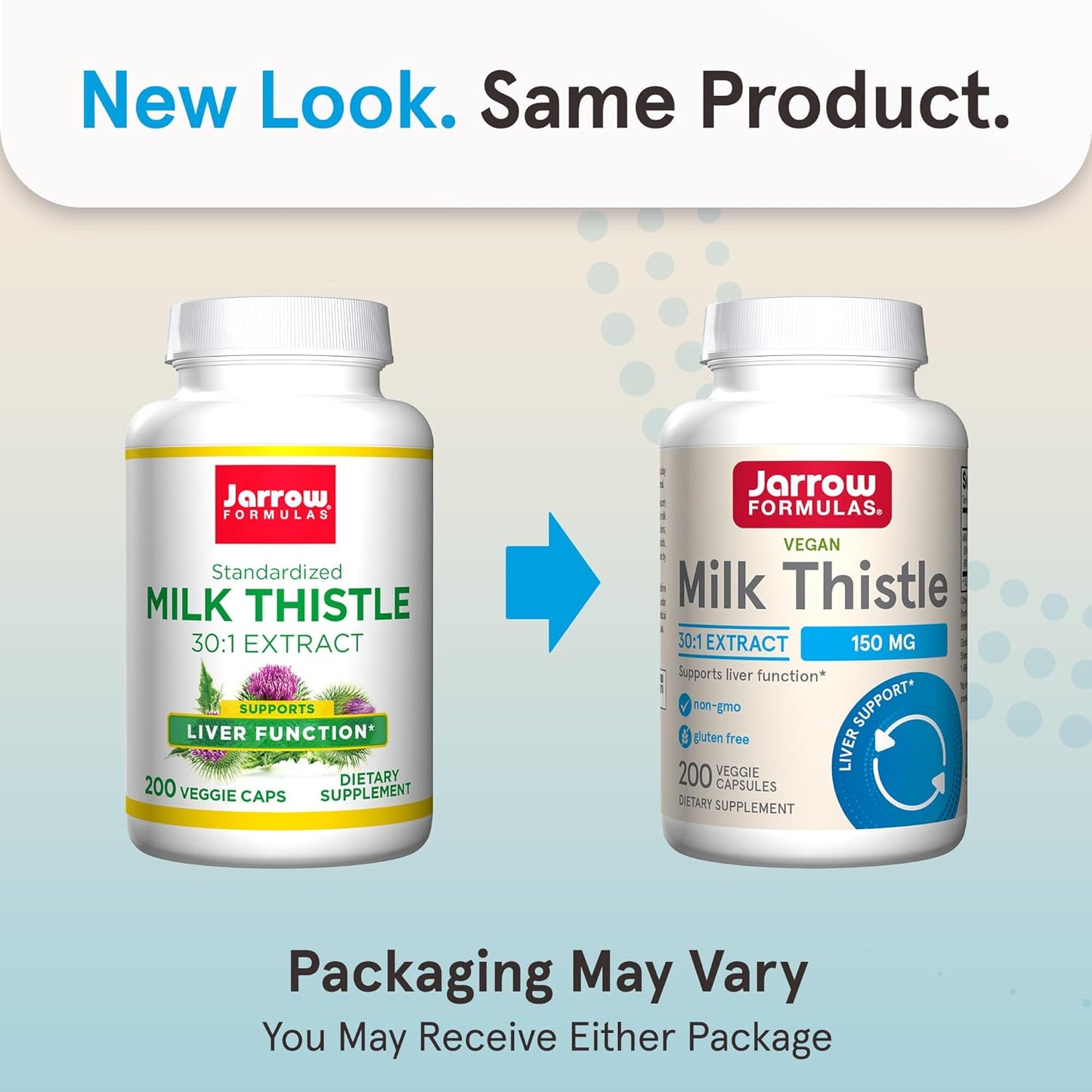 Jarrow Formulas Milk Thistle 150 mg per Capsule, 200 Veggie Capsules
