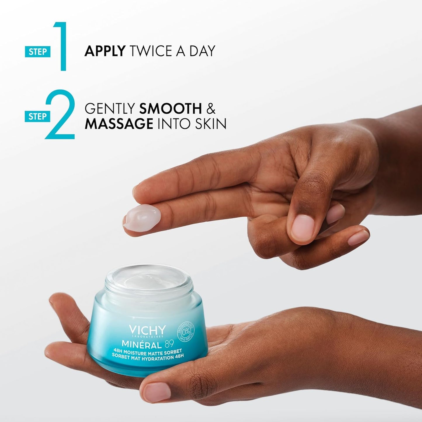 Vichy Mineral 89 Fragrance Free Cream, 48H Moisture Boosting Cream -1.69 Ounce