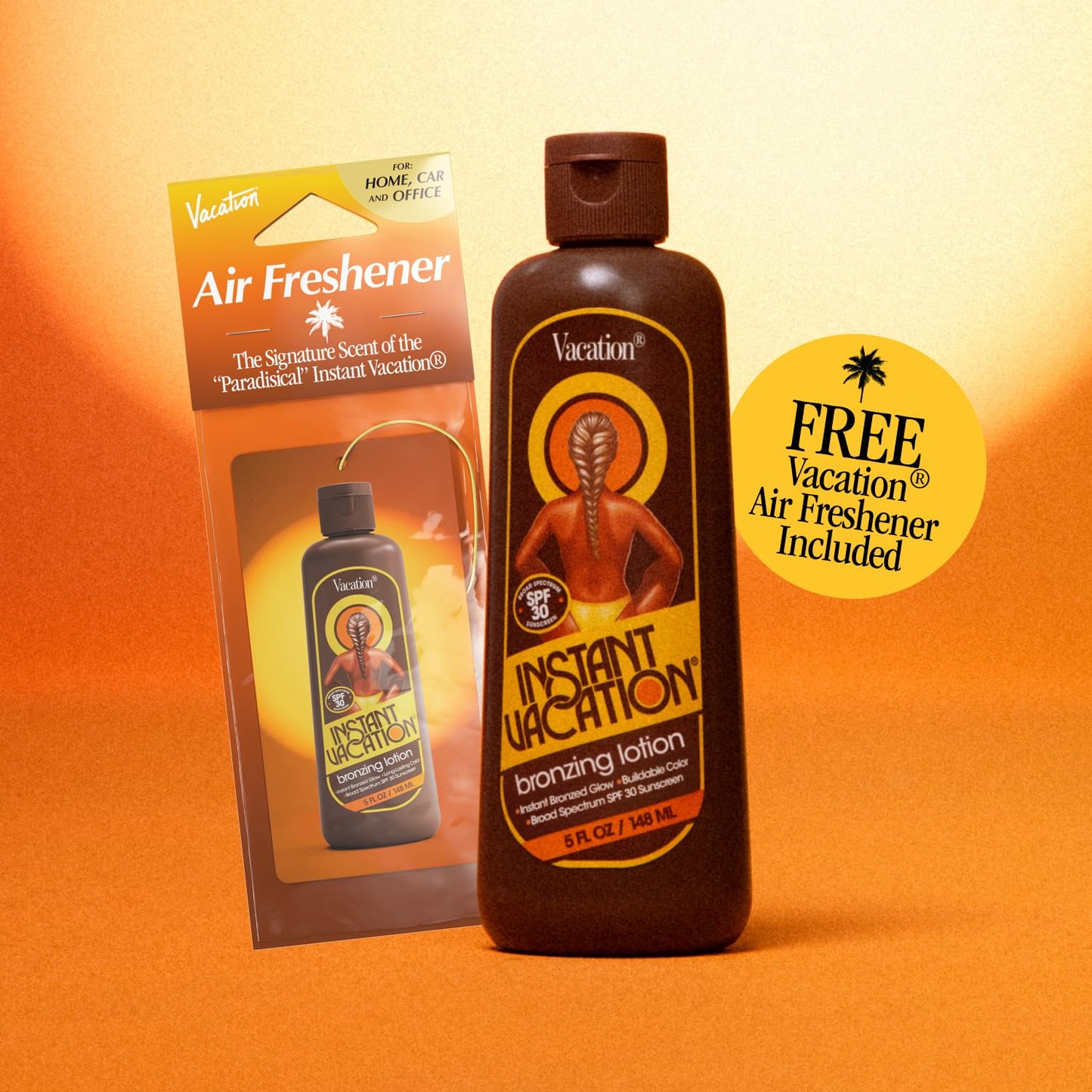Instant Vacation SPF 30 Bronzing Lotion & Air Freshener Bundle,5 Fl. Oz.