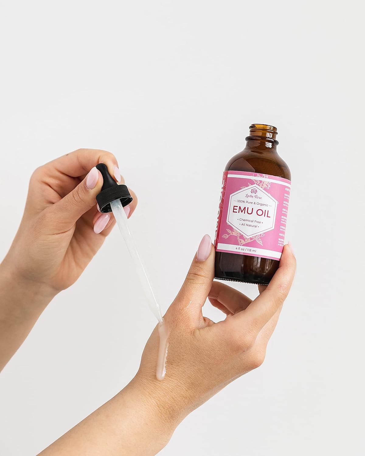 Leven Rose Emu Oil, 100% Pure Natural Hair Strengthener