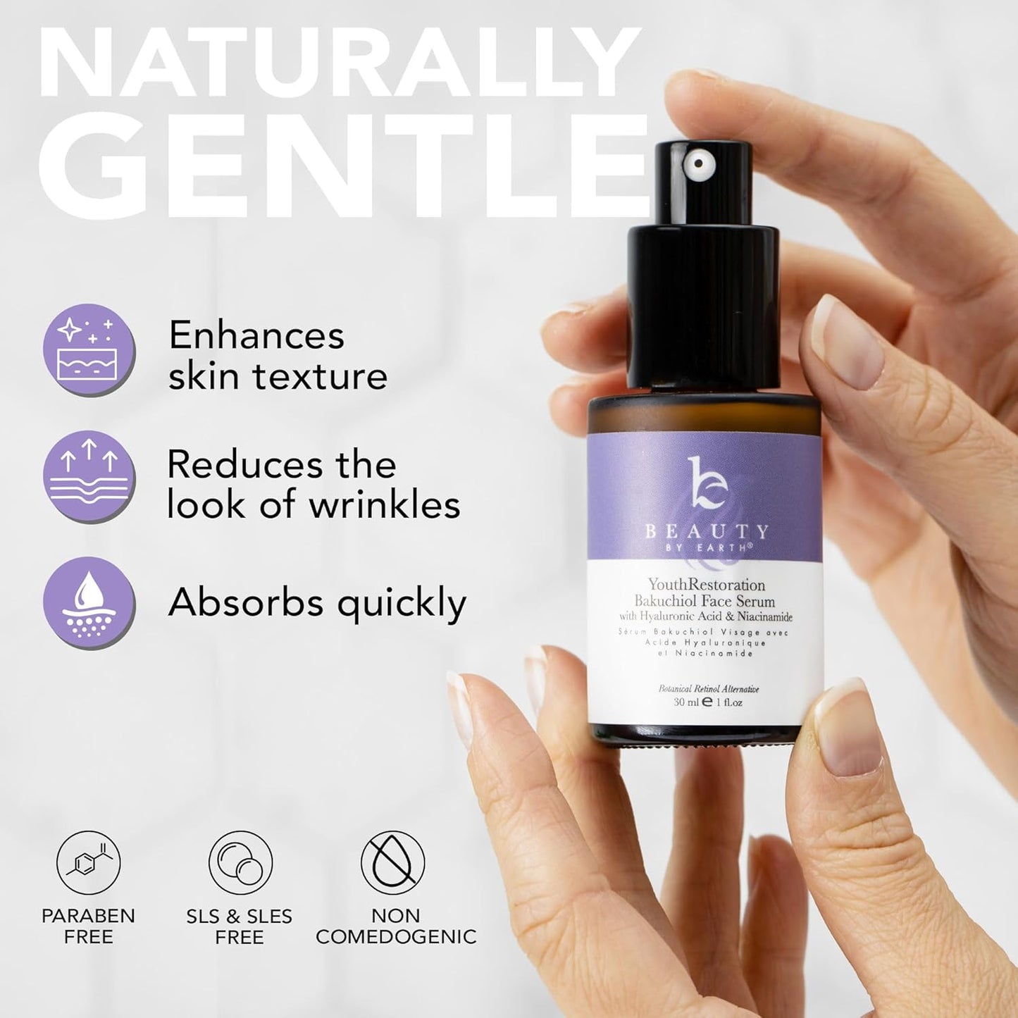 Beauty By Earth Bio Retinol Alternative Bakuchiol Serum -1 fl oz