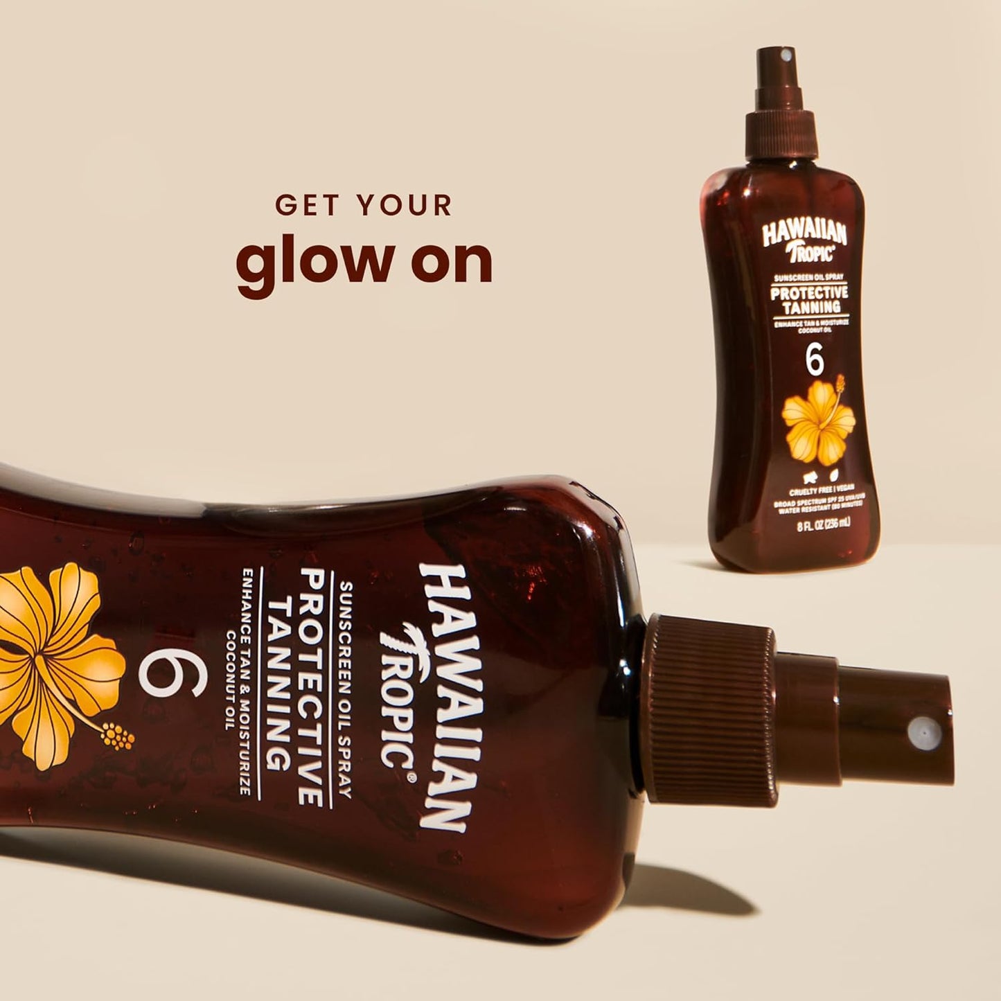 Hawaiian Tropic Island Tanning Oil Spray Sunscreen SPF 6, 8oz