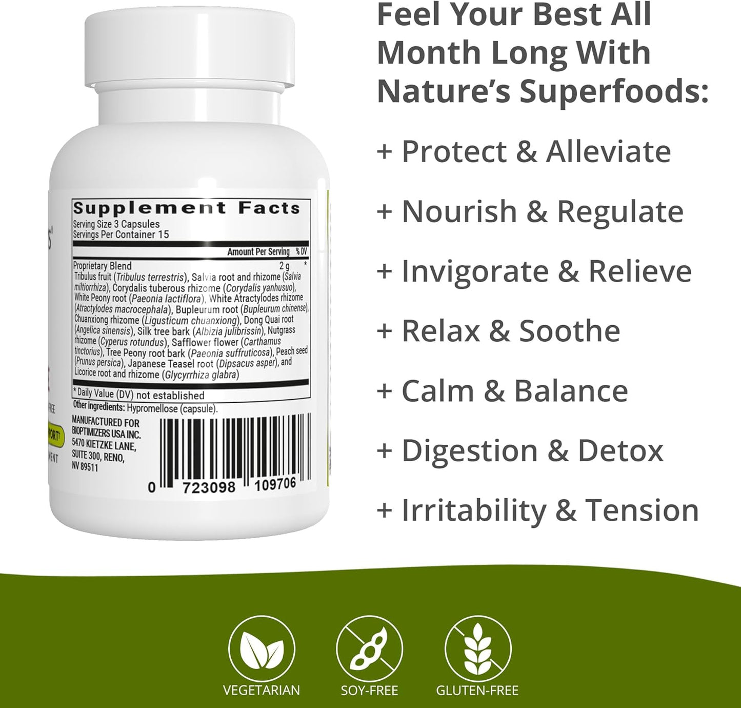 BiOptimizers - Cycle Support - Period Support Supplement for Women - 45 Capsules