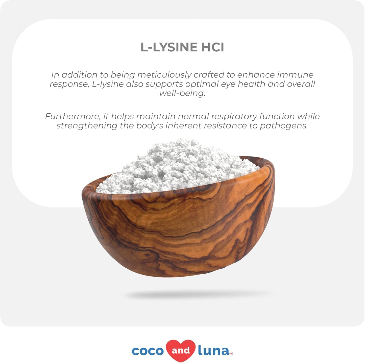 Coco and Luna L-Lysine Supplement for Cats 900mg/scoop - Cat Supplement 4.23 Oz powder