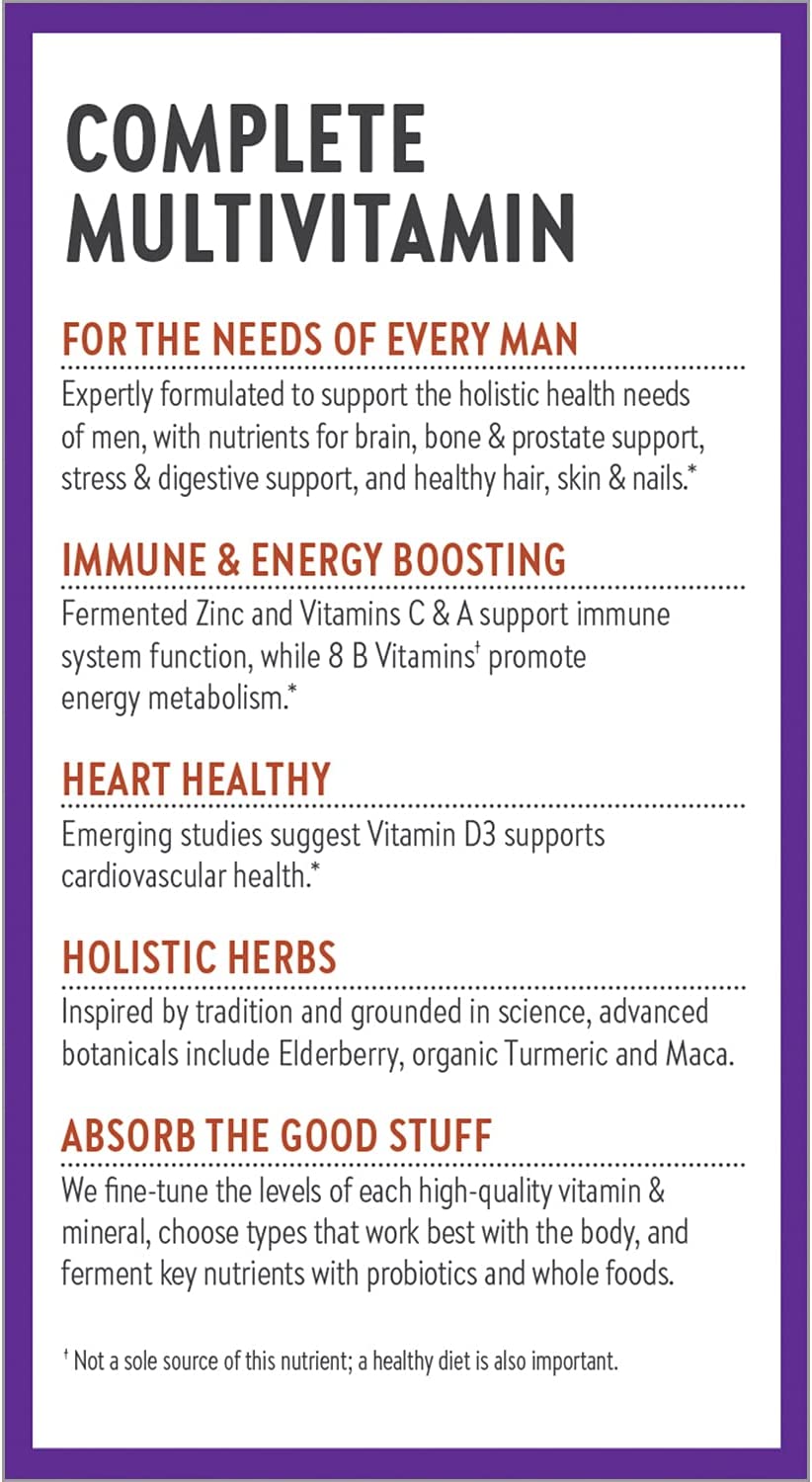 New Chapter Men's Multivitamin-Every Man's One Daily, Gentle on The Stomach - 96 ct