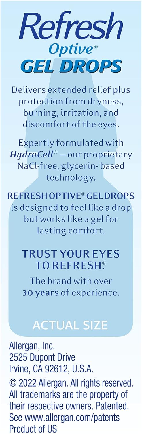 Refresh Optive Gel Drops Lubricant Eye Gel