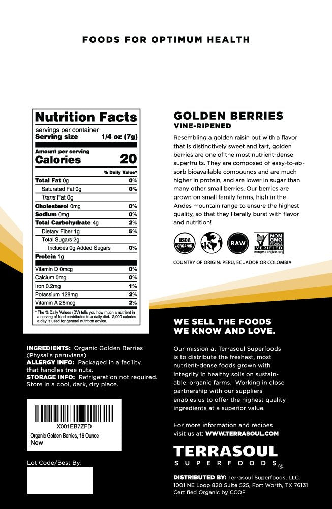 Terrasoul Superfoods Organic Golden Berries