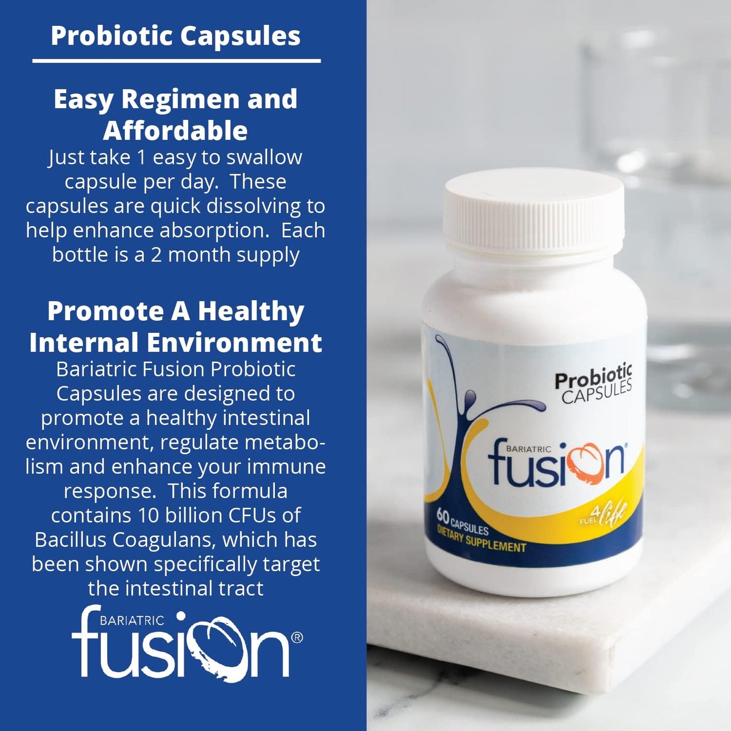 Bariatric Fusion Probiotic Capsule - 60 Count