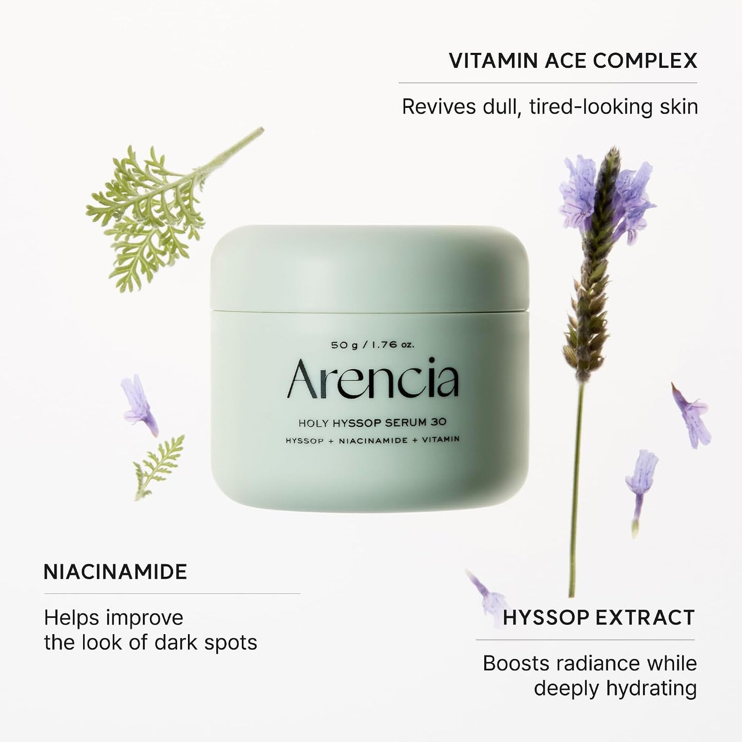 Arencia Glow Hyssop Overnight Face Mask Serum -1.76 fl oz