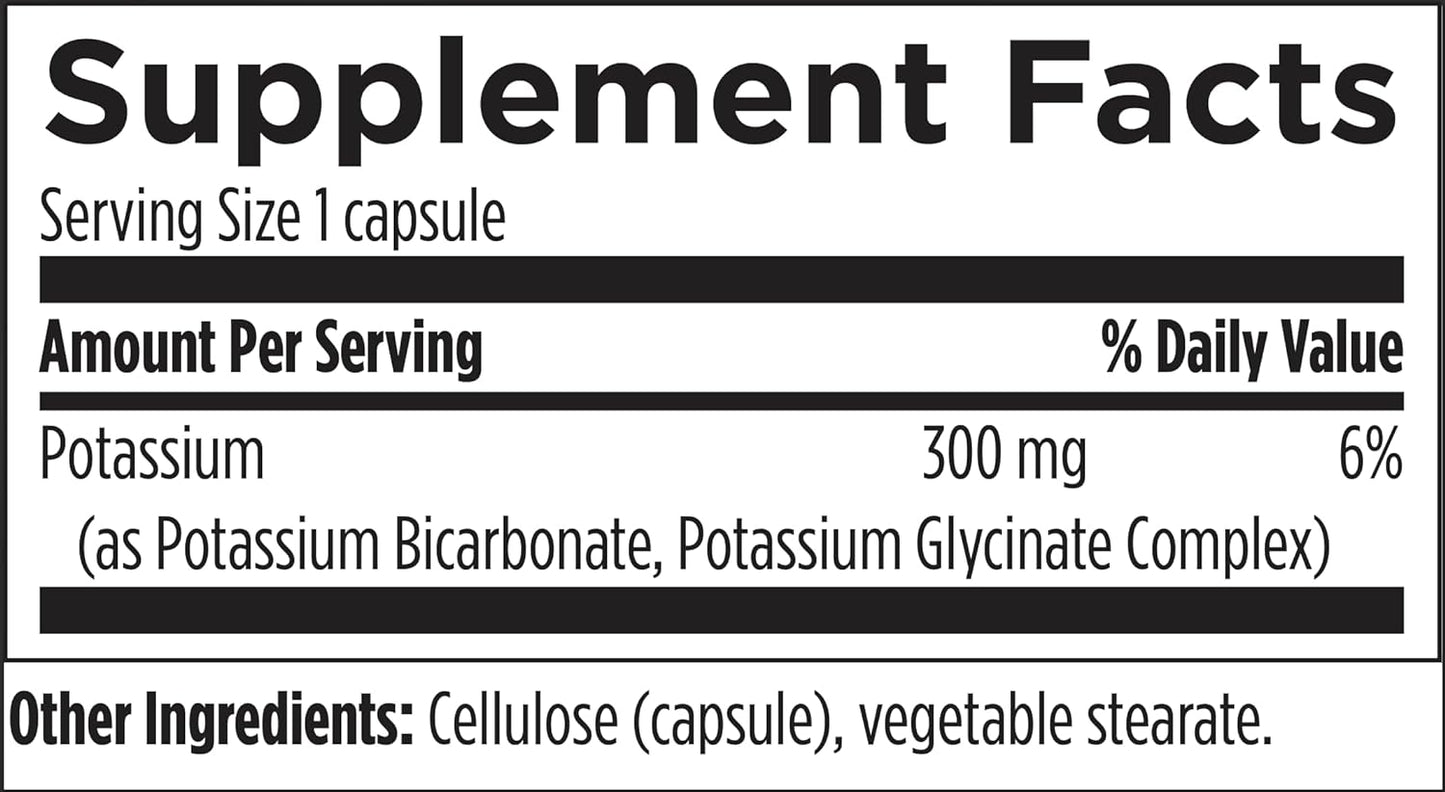 Designs for Health K+2 Potassium - 300mg 120 Capsules