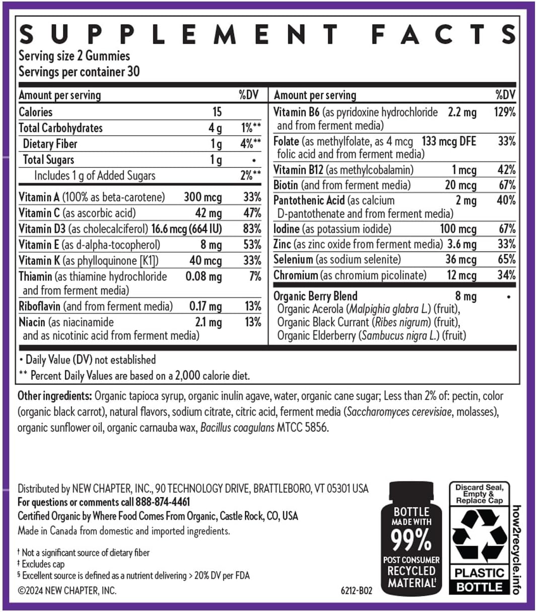 New Chapter Kids Multivitamin Gummies - Berry-Citrus, 60ct