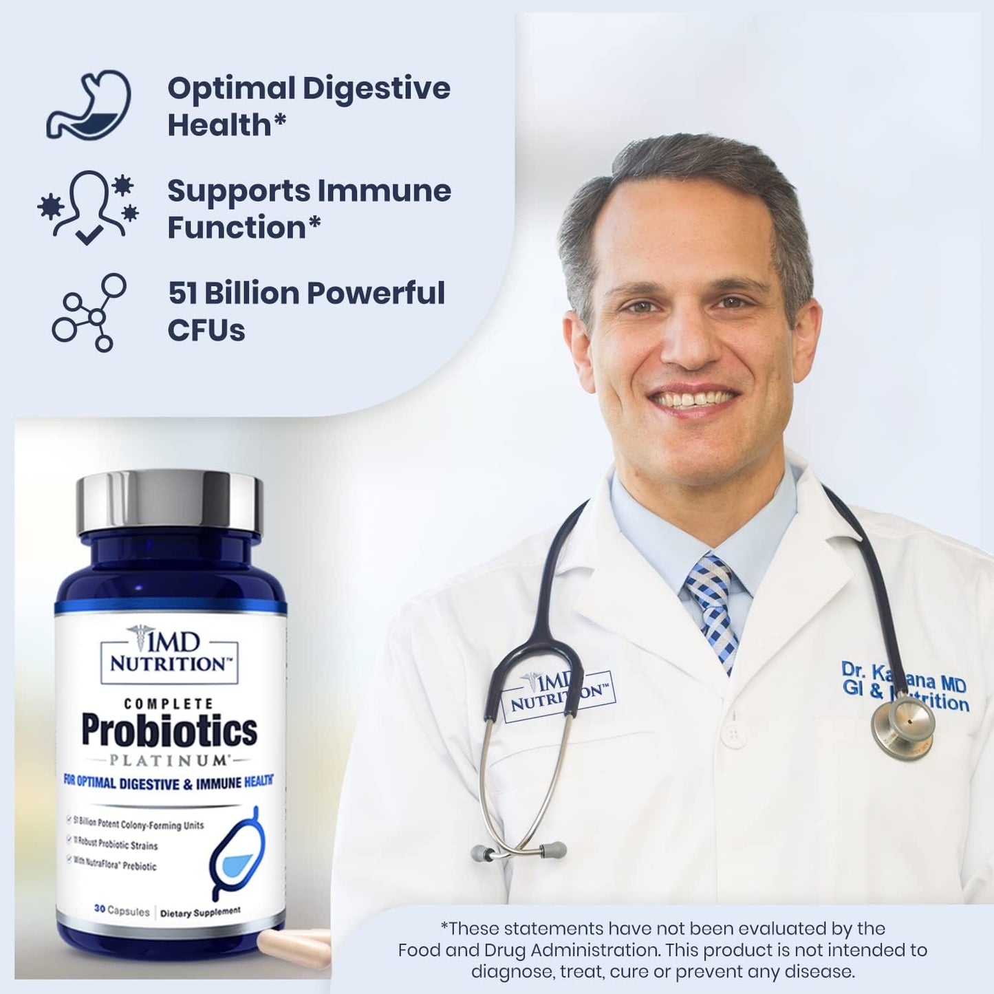 1MD Nutrition Complete Probiotics Platinum 30 Caps