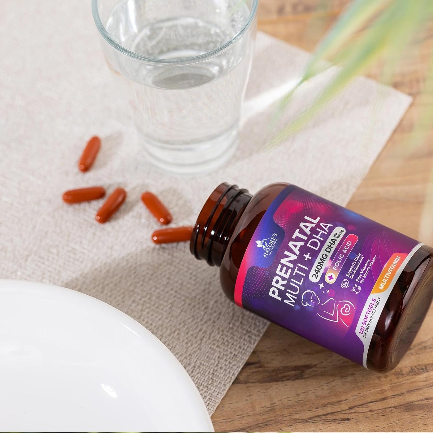 Women's Prenatal Multivitamin with Folic Acid & DHA - 120 Softgels