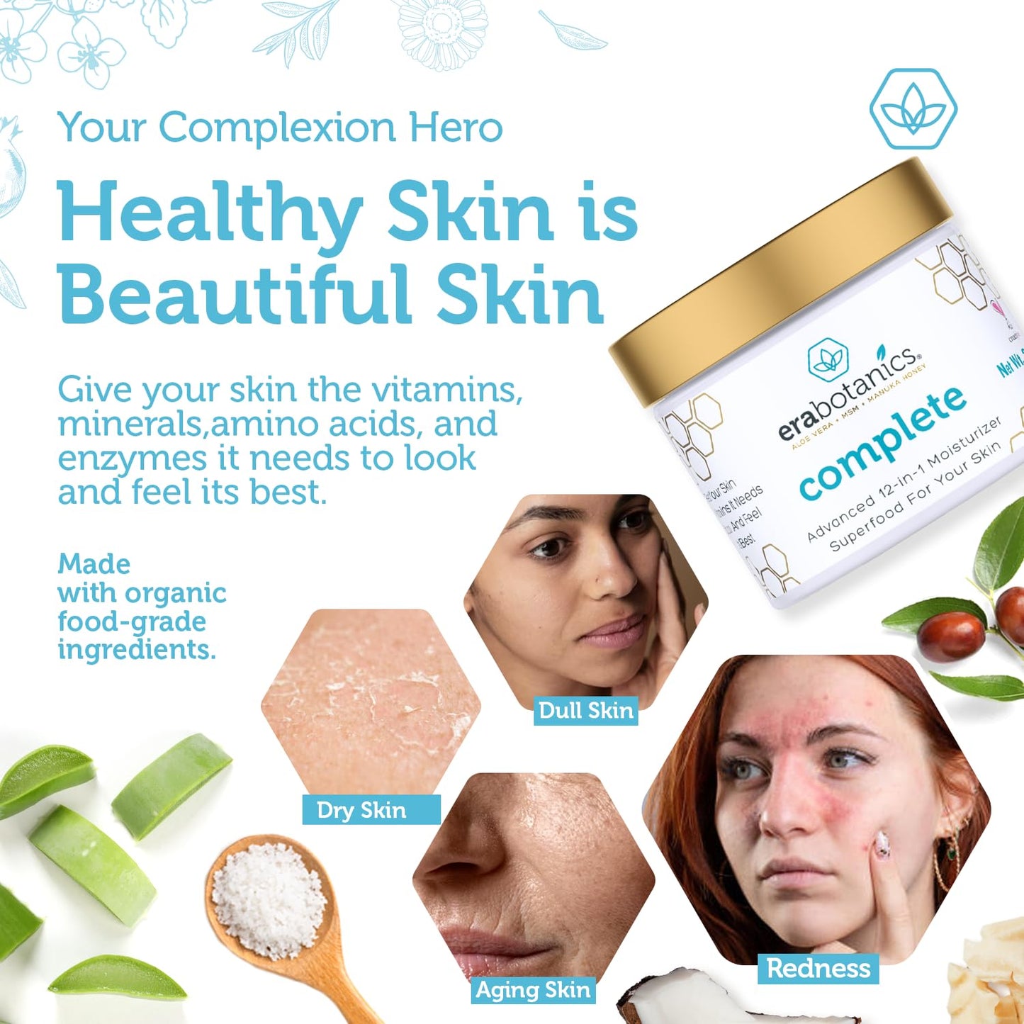 Era Organics Face Moisturizer Cream - Advanced Rejuvenating Facial Cream