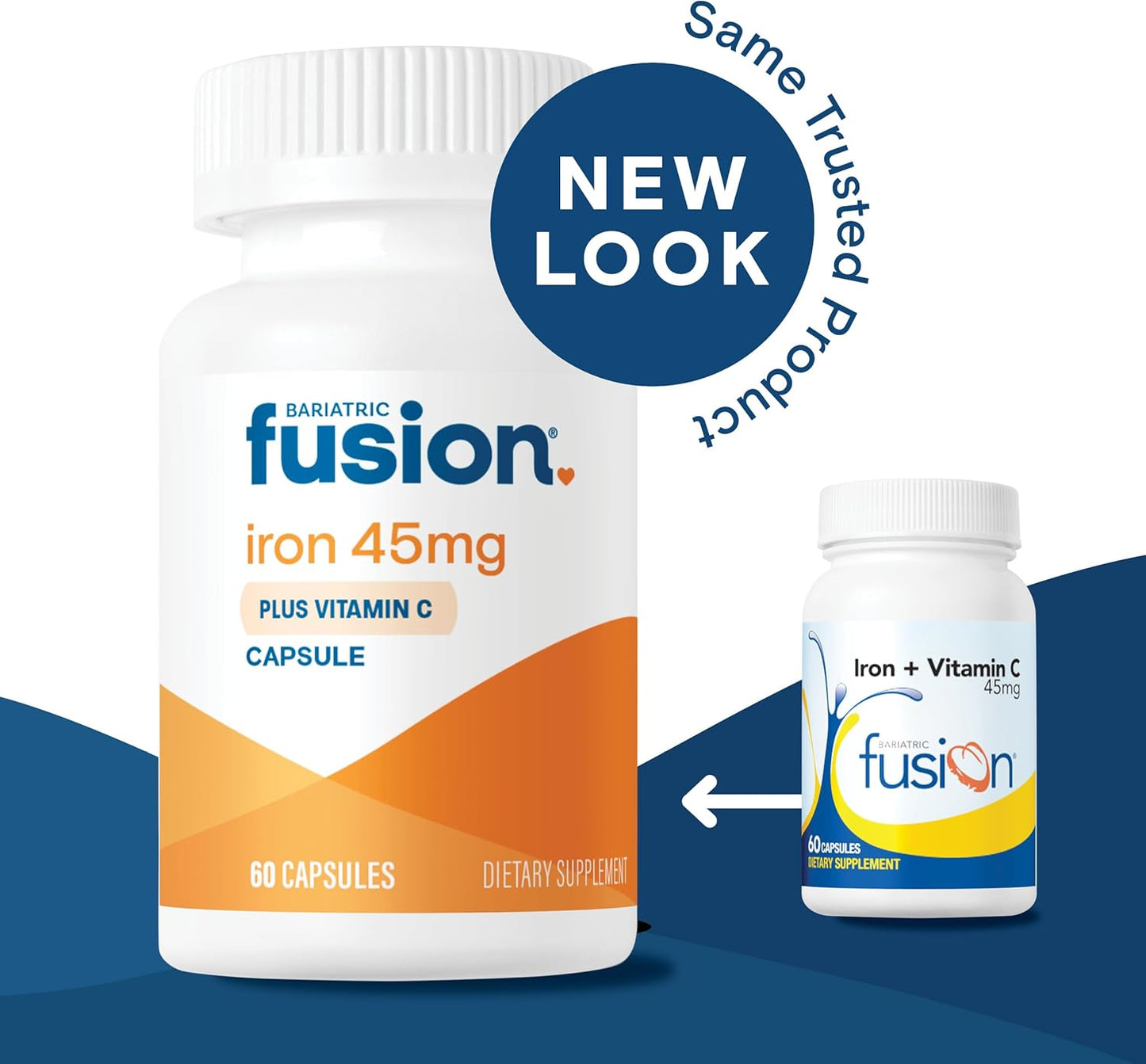 Bariatric Fusion Iron Supplement 45mg with Vitamin C - 60 Count