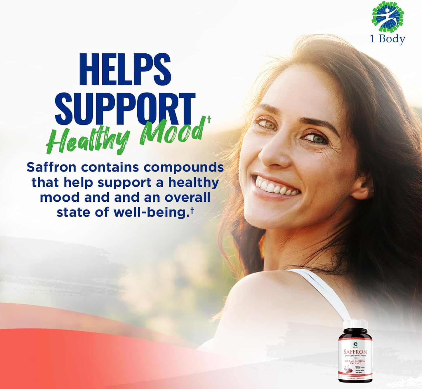 1 Body Saffron Extract 8825 – Antioxidant 60 capsules