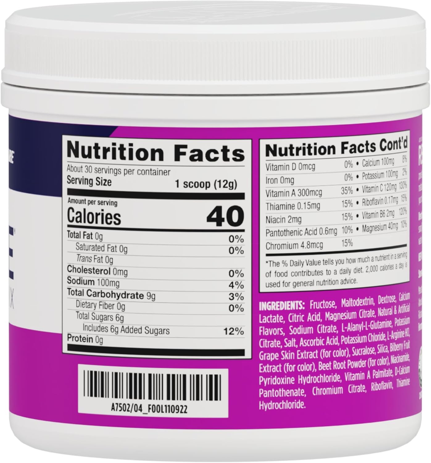 AdvoCare Rehydrate Electrolyte Drink Mix - Grape, 12.7 oz