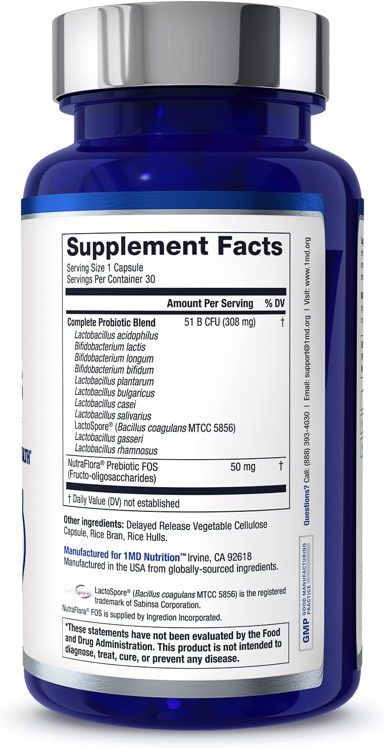 1MD Nutrition Complete Probiotics Platinum 30 Caps