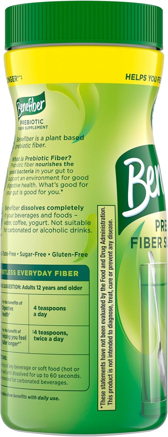 Benefiber Daily Prebiotic Fiber Supplement Powder - 8.7 Ounces