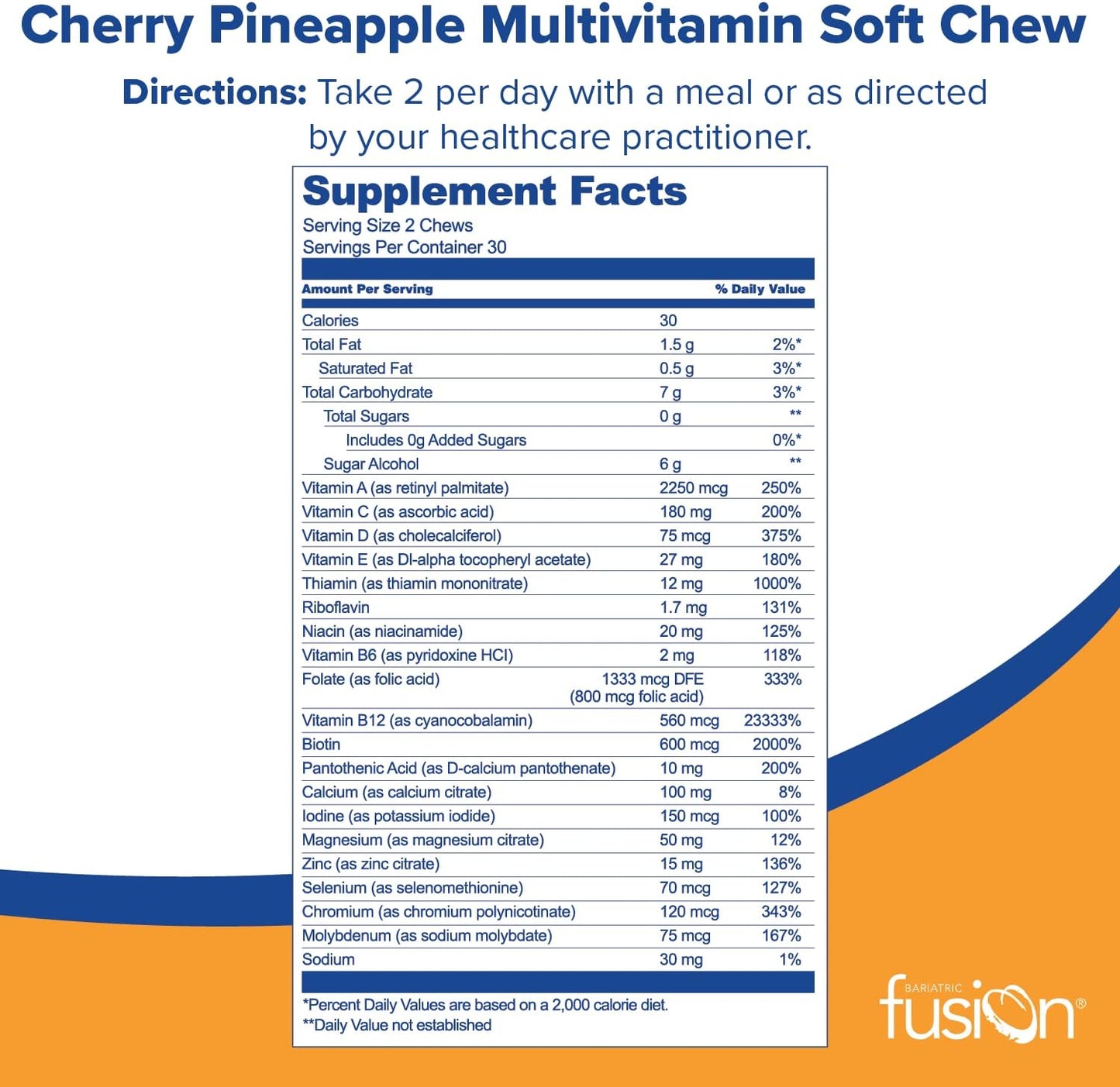 Bariatric Fusion Bariatric Multivitamin Chewable Soft Chew - 60 Count