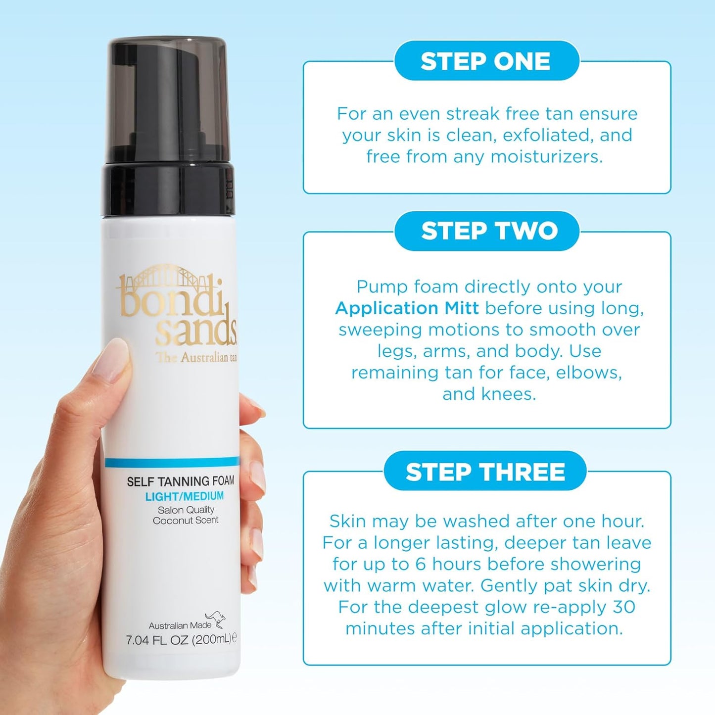 Bondi Sands Self Tanning Foam + Application Mitt 7.04 fl oz