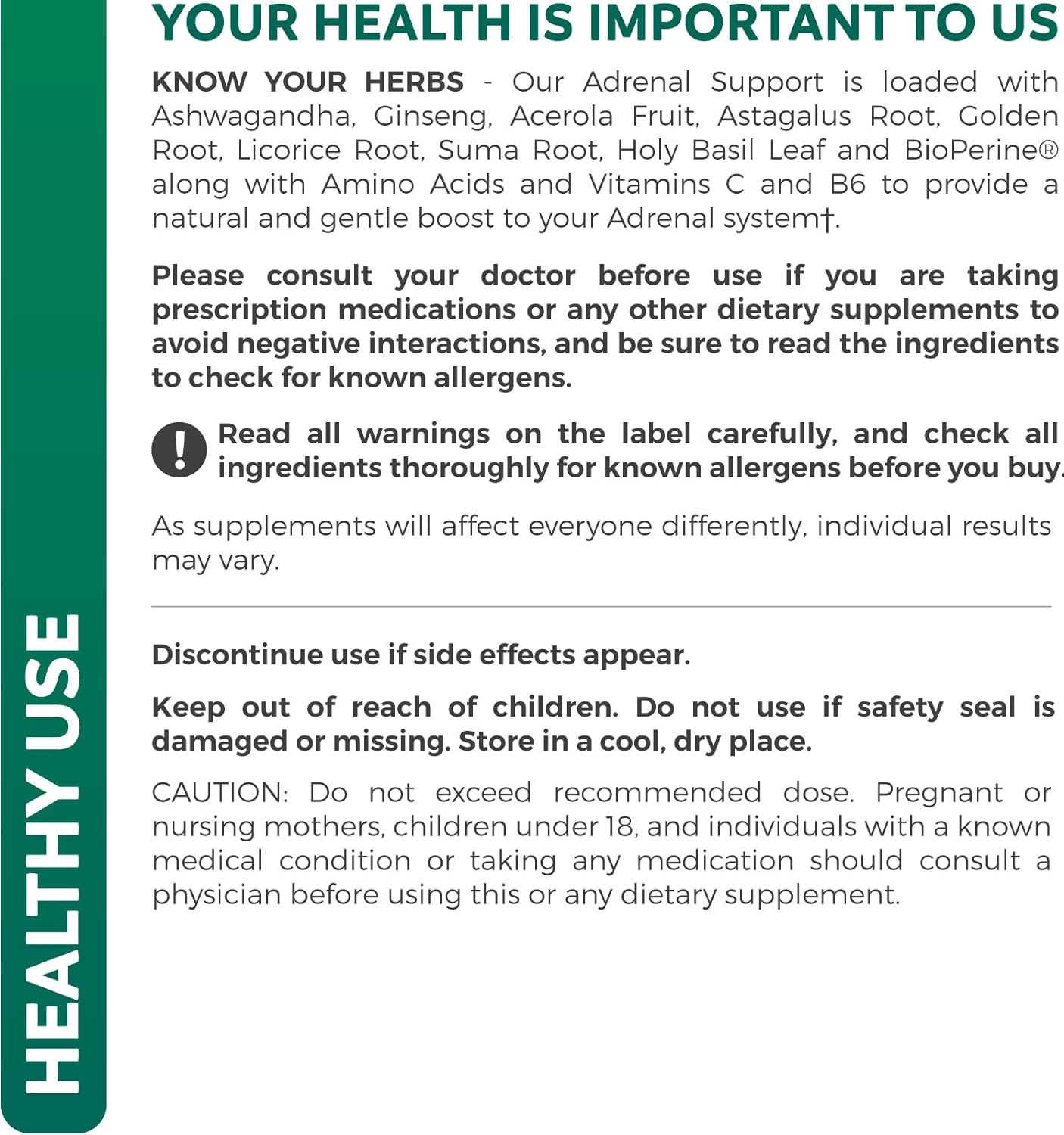 Adrenal Support & Cortisol Manager Powerful Adrenal Health 60 Capsules