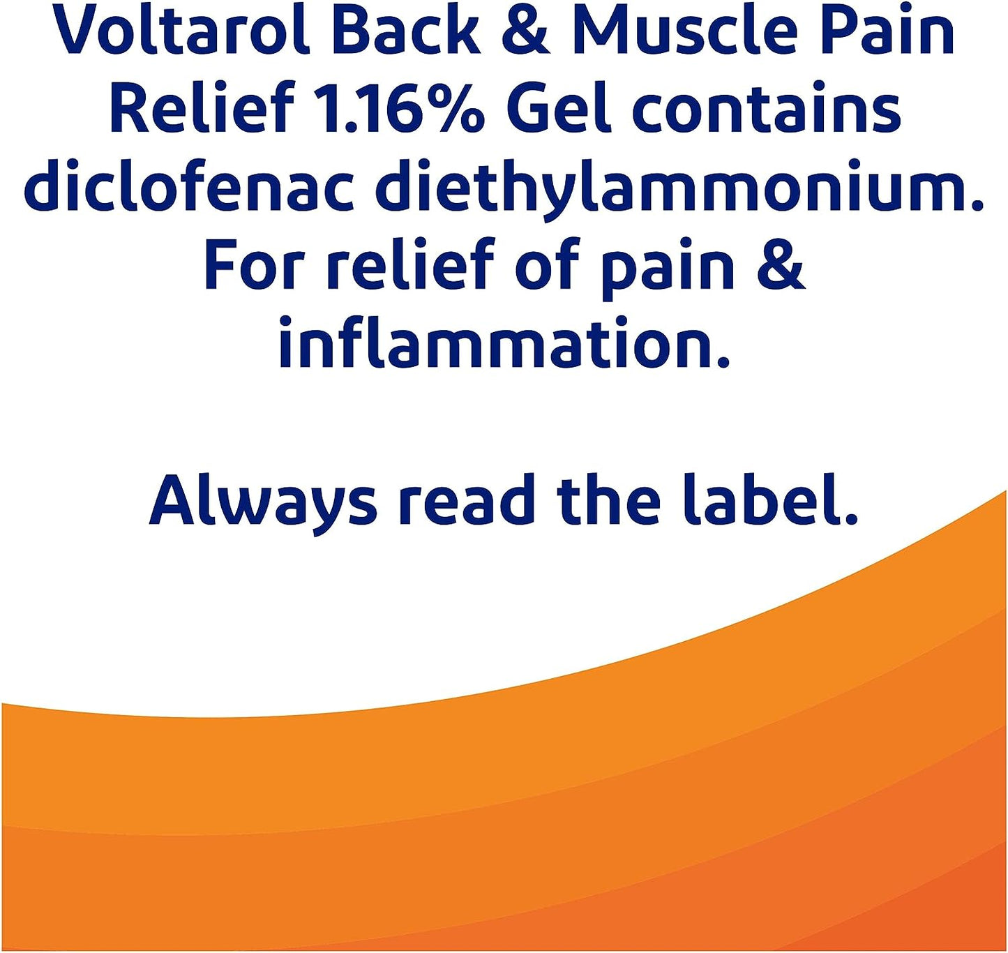 Voltarol 1.16 Percent Back and Muscle Pain Relief Gel, 100 g