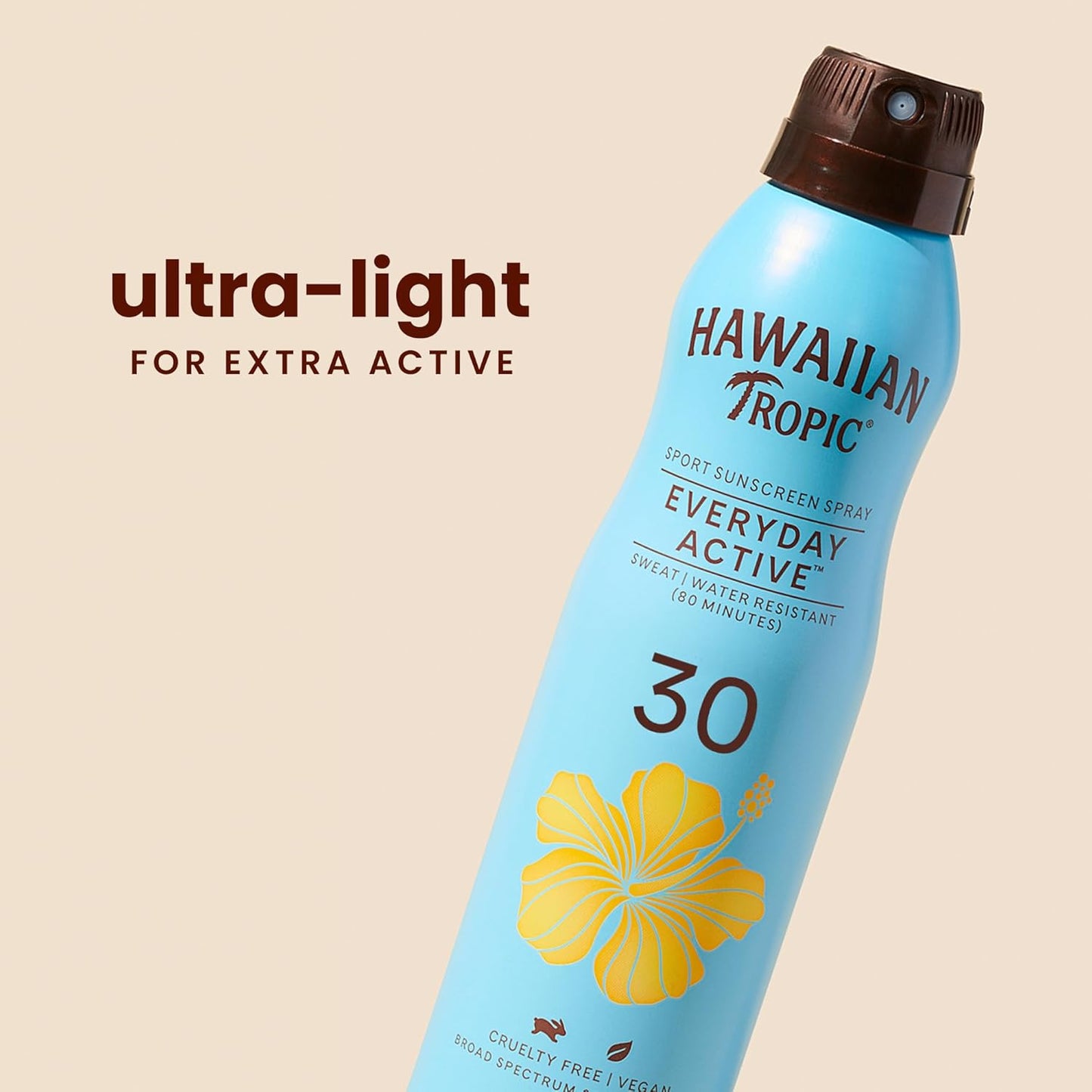 Hawaiian Tropic Everyday Active Clear Spray Sunscreen SPF 30, 6oz