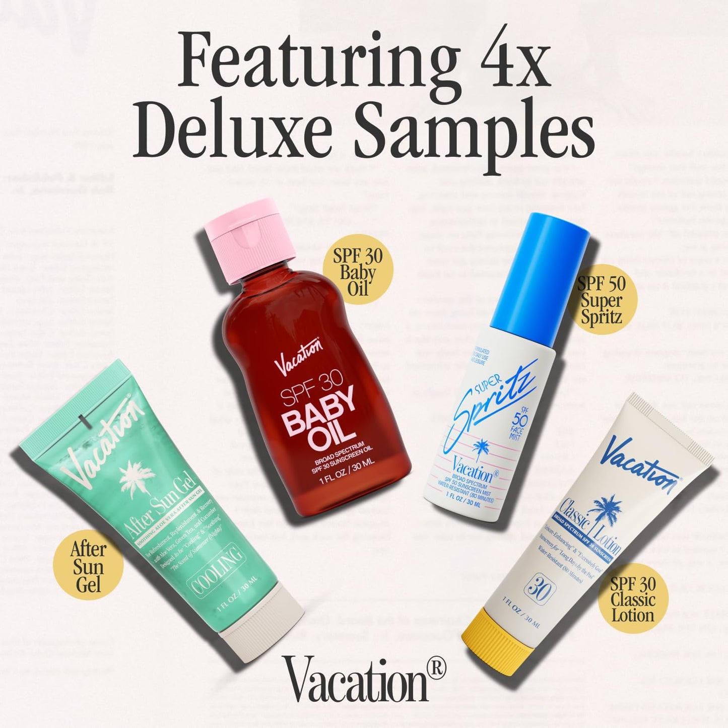 VACATION Sun Belt Sampler Kit, SPF 30-50 Sunscreen Pack