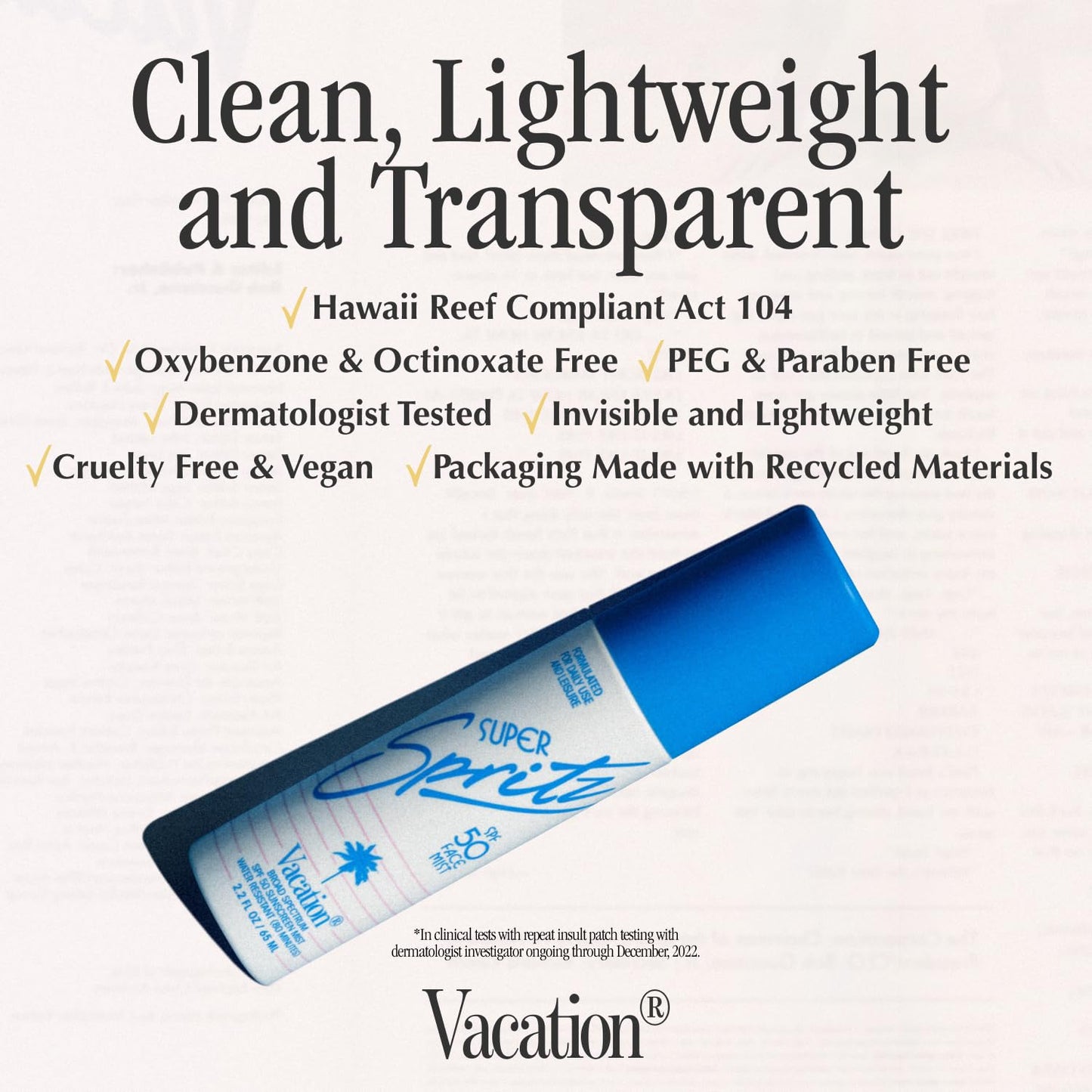 Vacation Super Spritz SPF 50 Face Mist & Air Freshener Bundle,2.2 Fl. Oz.
