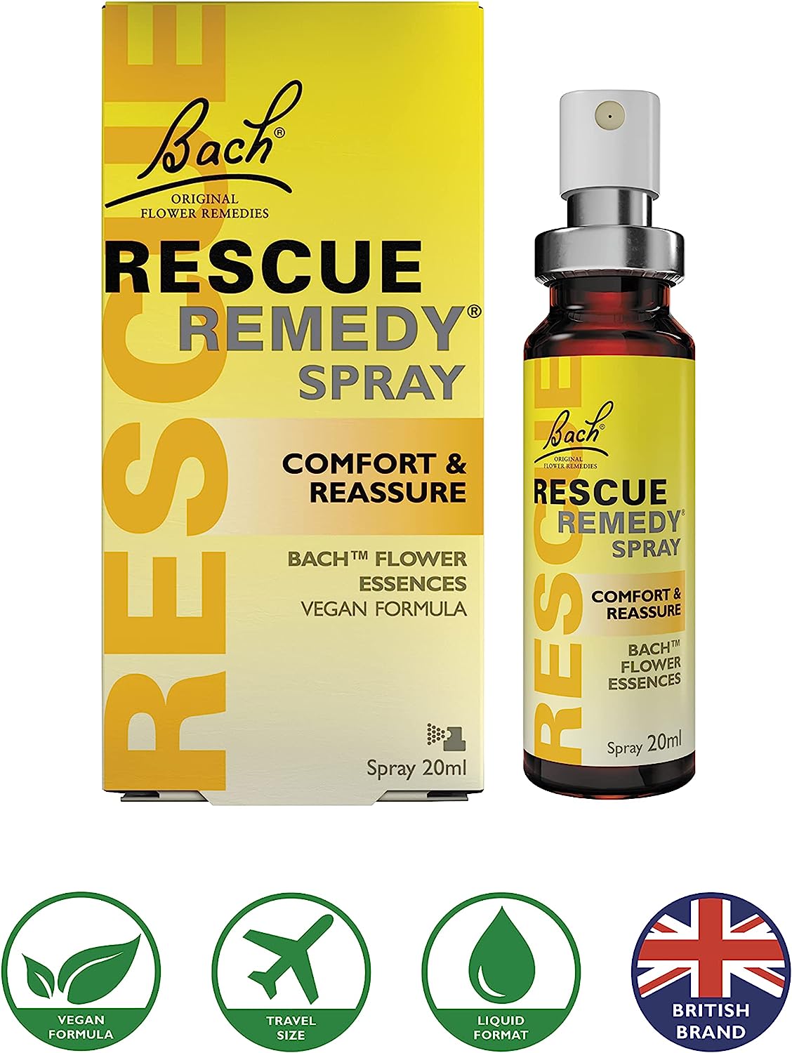 Rescue Remedy Flower Essences, 20ml Spray Bottle