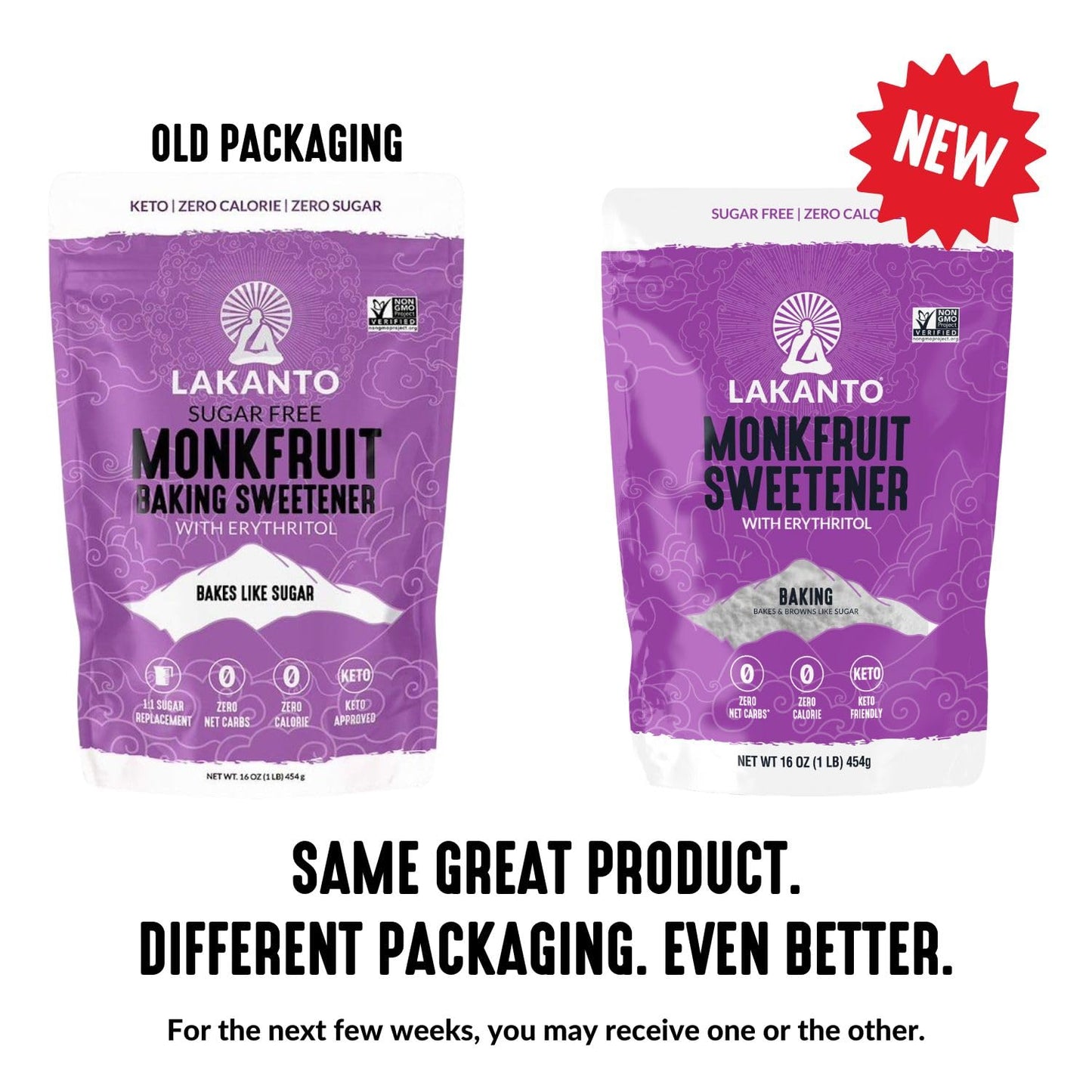 Lakanto Baking Monk Fruit Sweetener with Erythritol - 1 lb