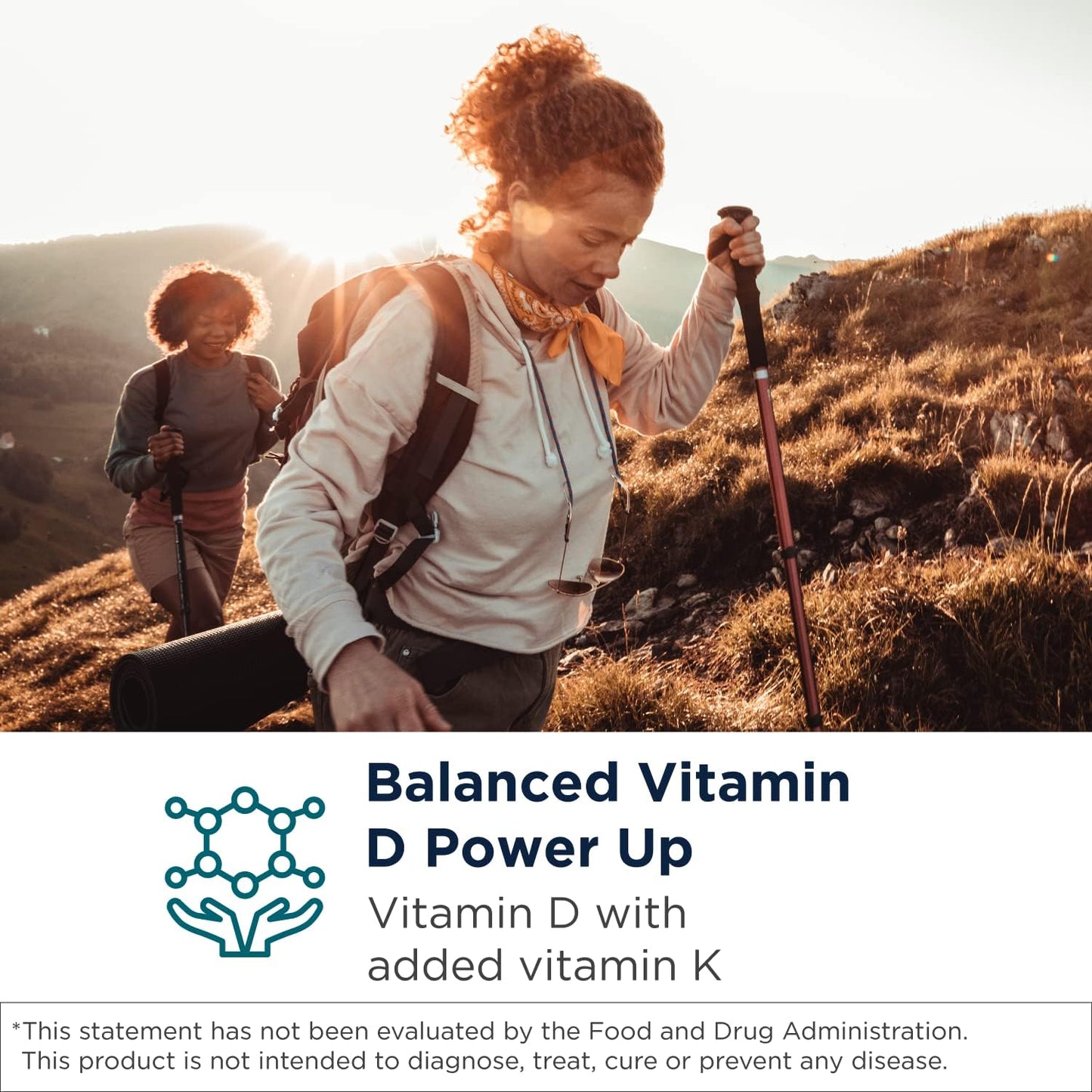 Designs for Health Vitamin D Synergy - 2000 IU Vitamin D with K Supplement -120 Capsules