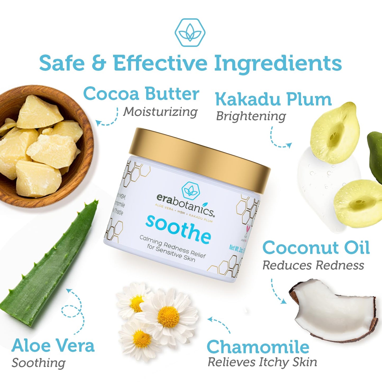 Era Organics Rosacea Relief Cream Soothing Face Moisturizer