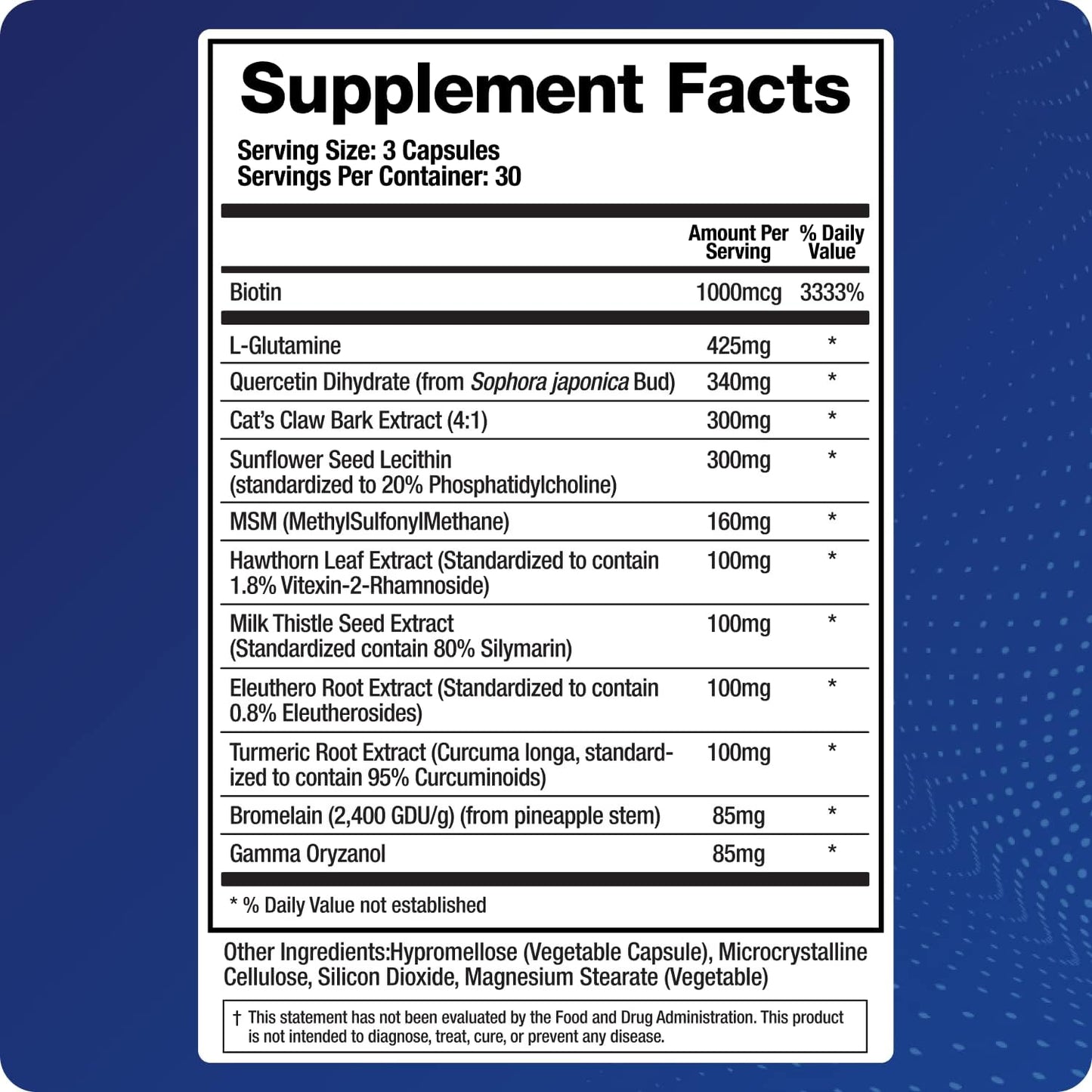 BioMatrix Leaky Gut Repair Supplement - 90 Veggie Caps