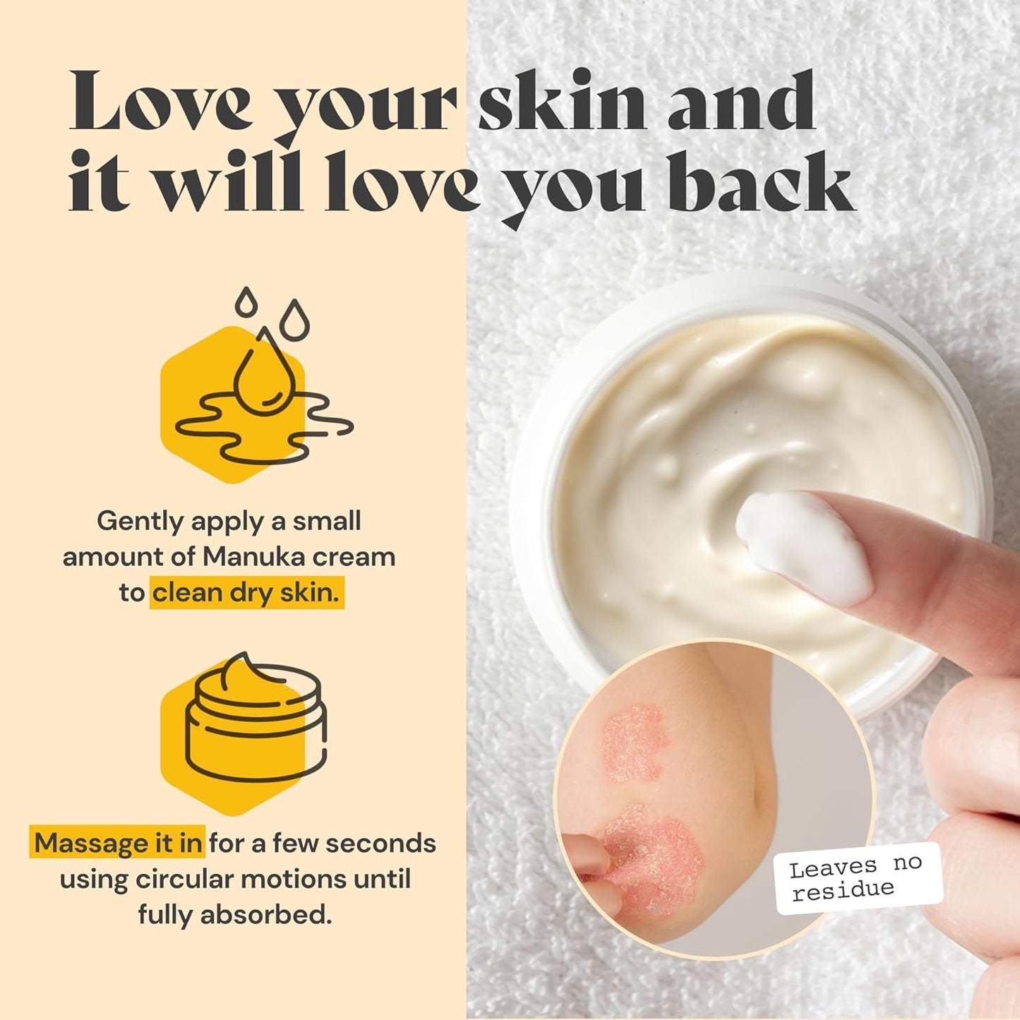 Clearbody Organics 4 oz. Manuka Honey Cream with Colloidal Oatmeal